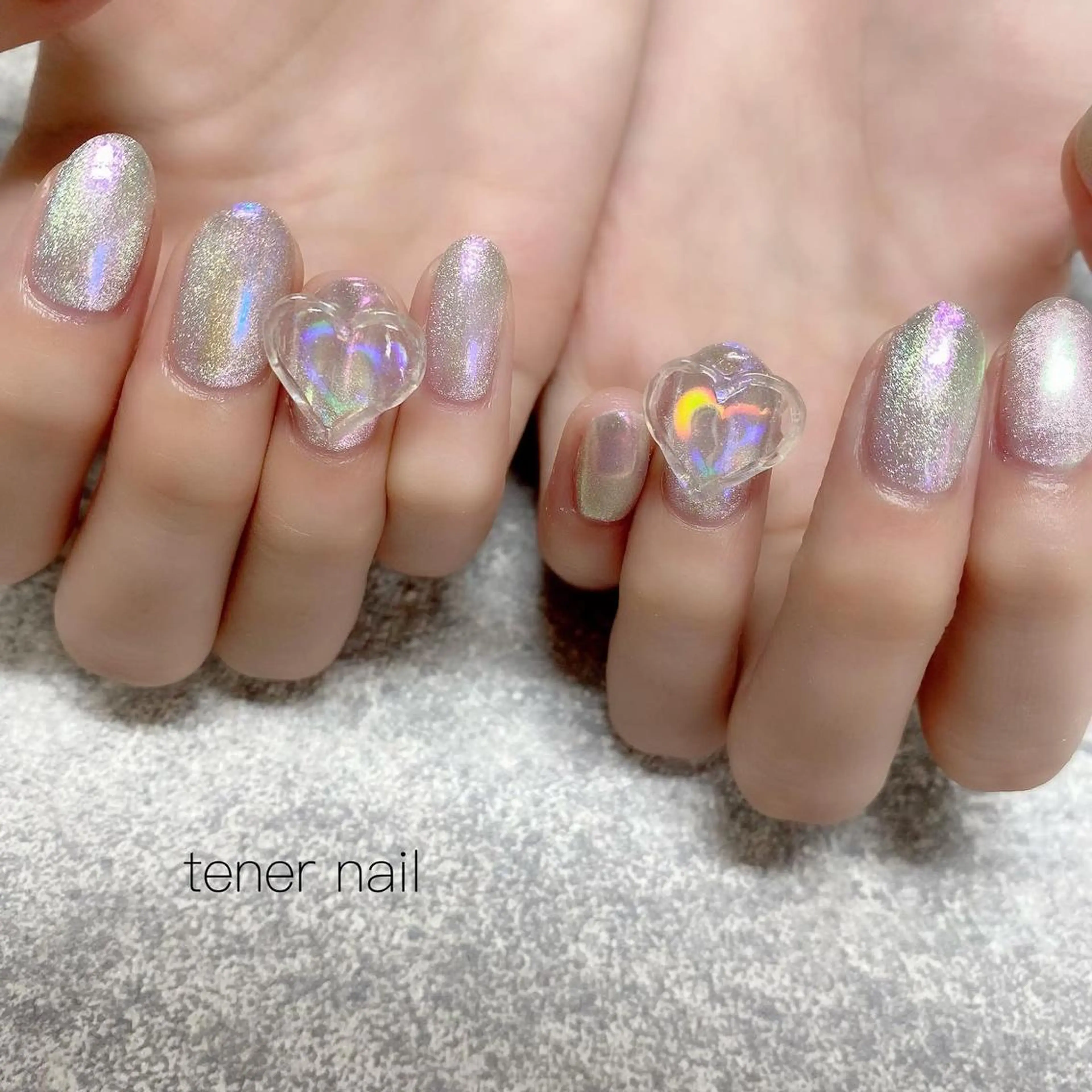 ネイル ハート マグネットネイル tener  nail  テネルネイル所属・テネルネイル tener nailのネイルデザイン