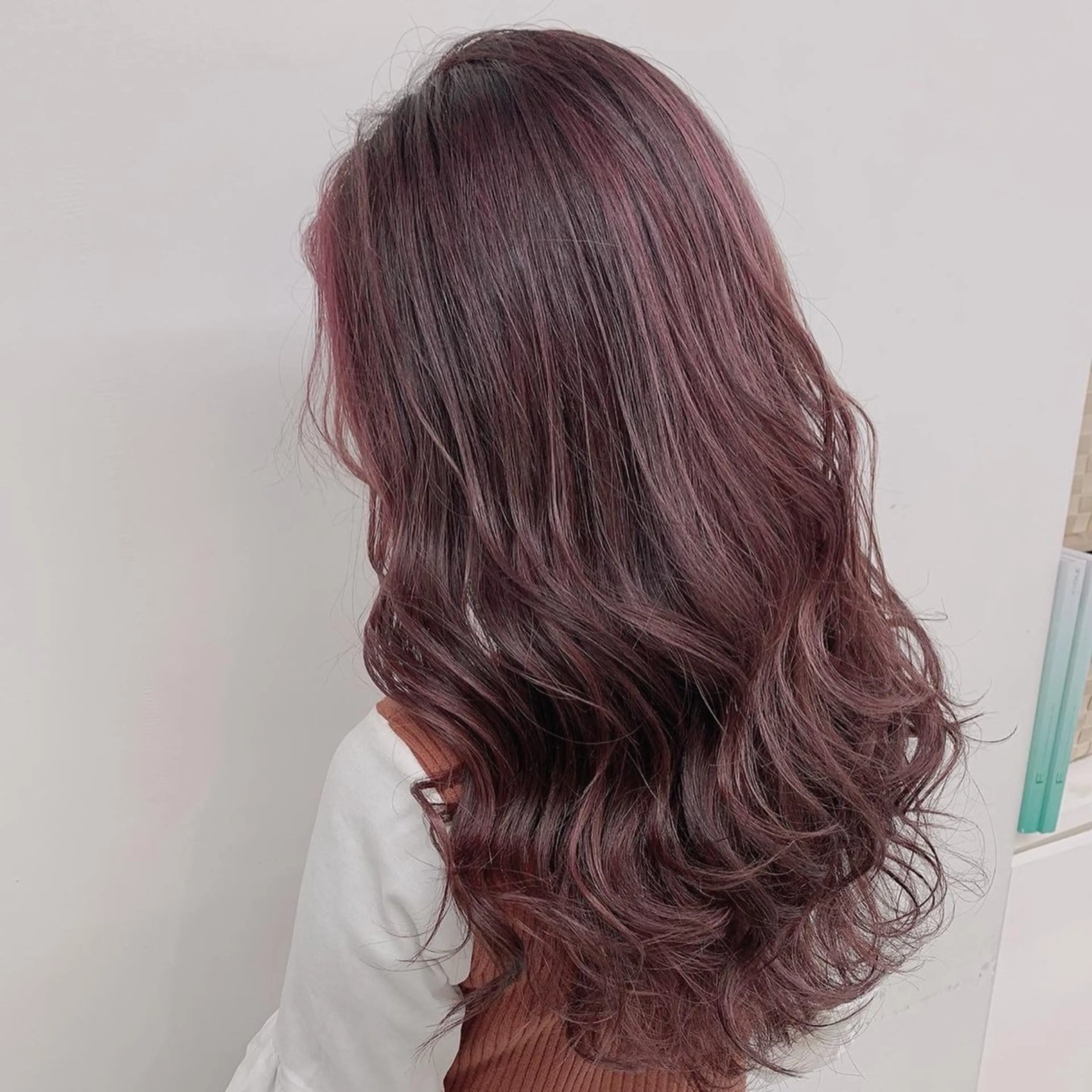 セミロング カラー カット ヘアカラー 🍒ワイン系 ウルフカット🍒拓未のヘアスタイル