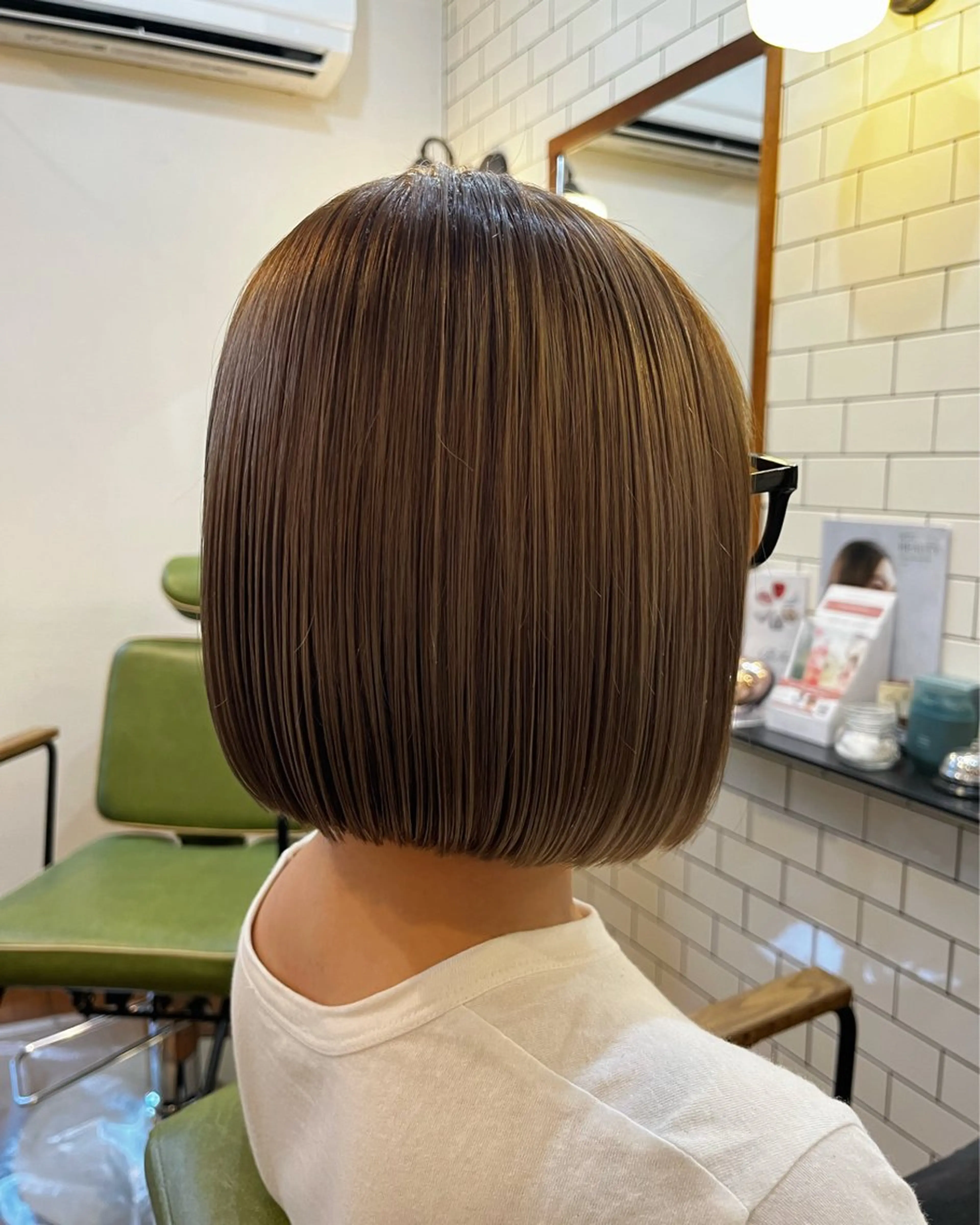 ショート カラー 切りっぱなしボブ ボブ 顔周りカット 似合わせカット 丸みショート🌙 タッセルボブ/井上翔のヘアスタイル