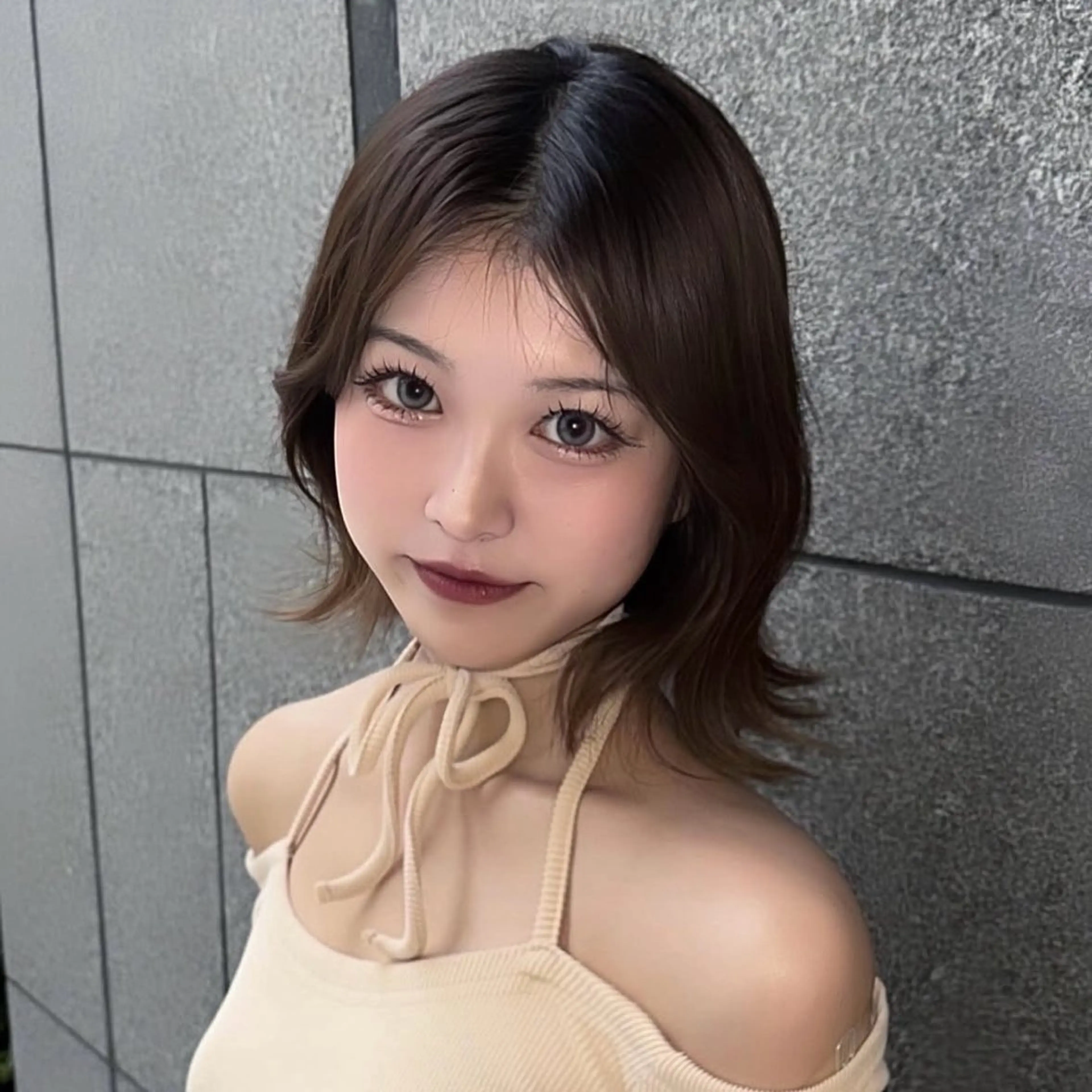 ショート カラー ヘアアレンジ 透明感カラー オリーブカラー 韓国風ヘア ワンホンヘア ヘアカラー トリートメント Sea by Lond 新宿【シーバイロンド】所属・韓国/ワンホン/新宿 /Rumiのヘアスタイル