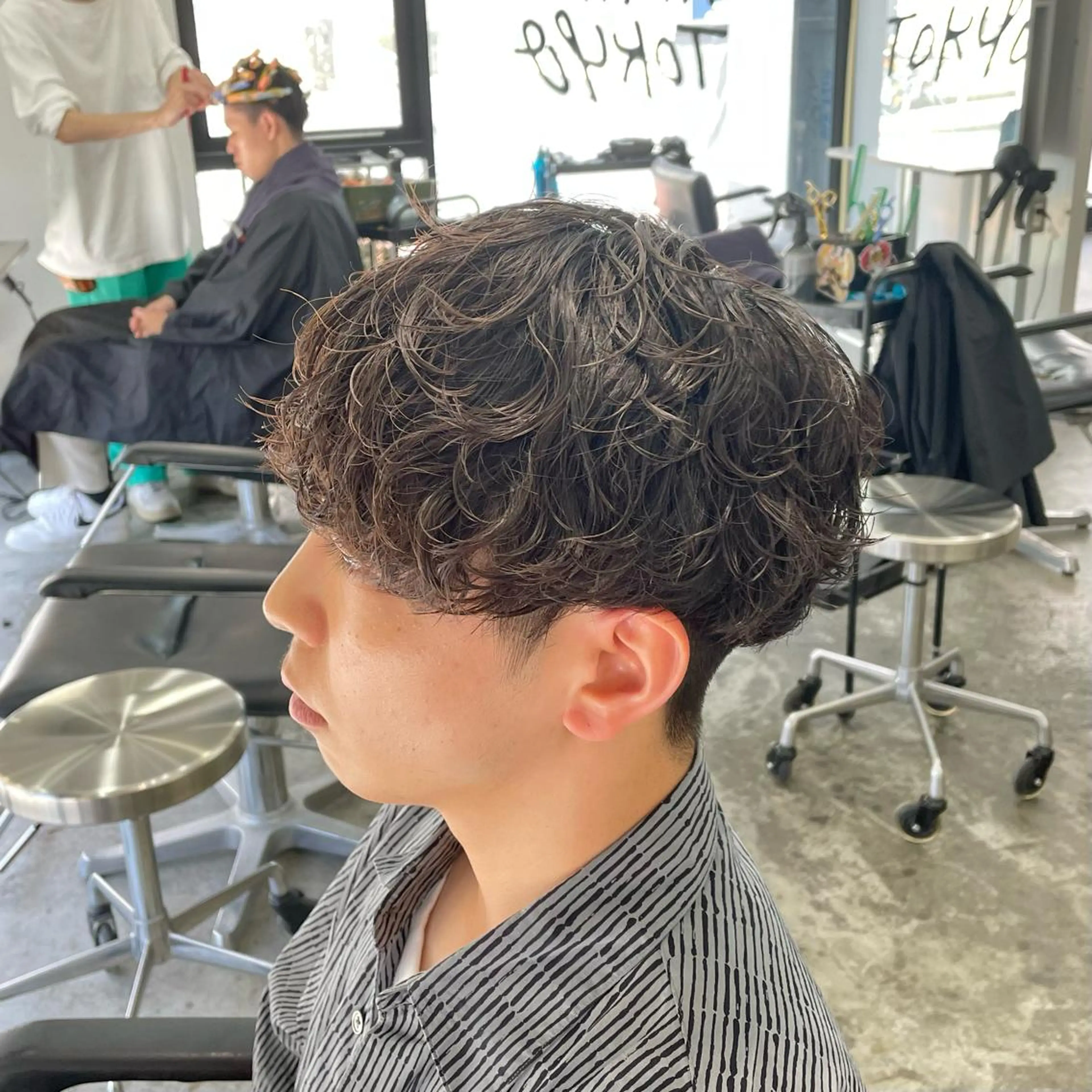 ショート パーマ メンズ カット パーマ メンズ特化美容師/ 藤戸 椋のヘアスタイル