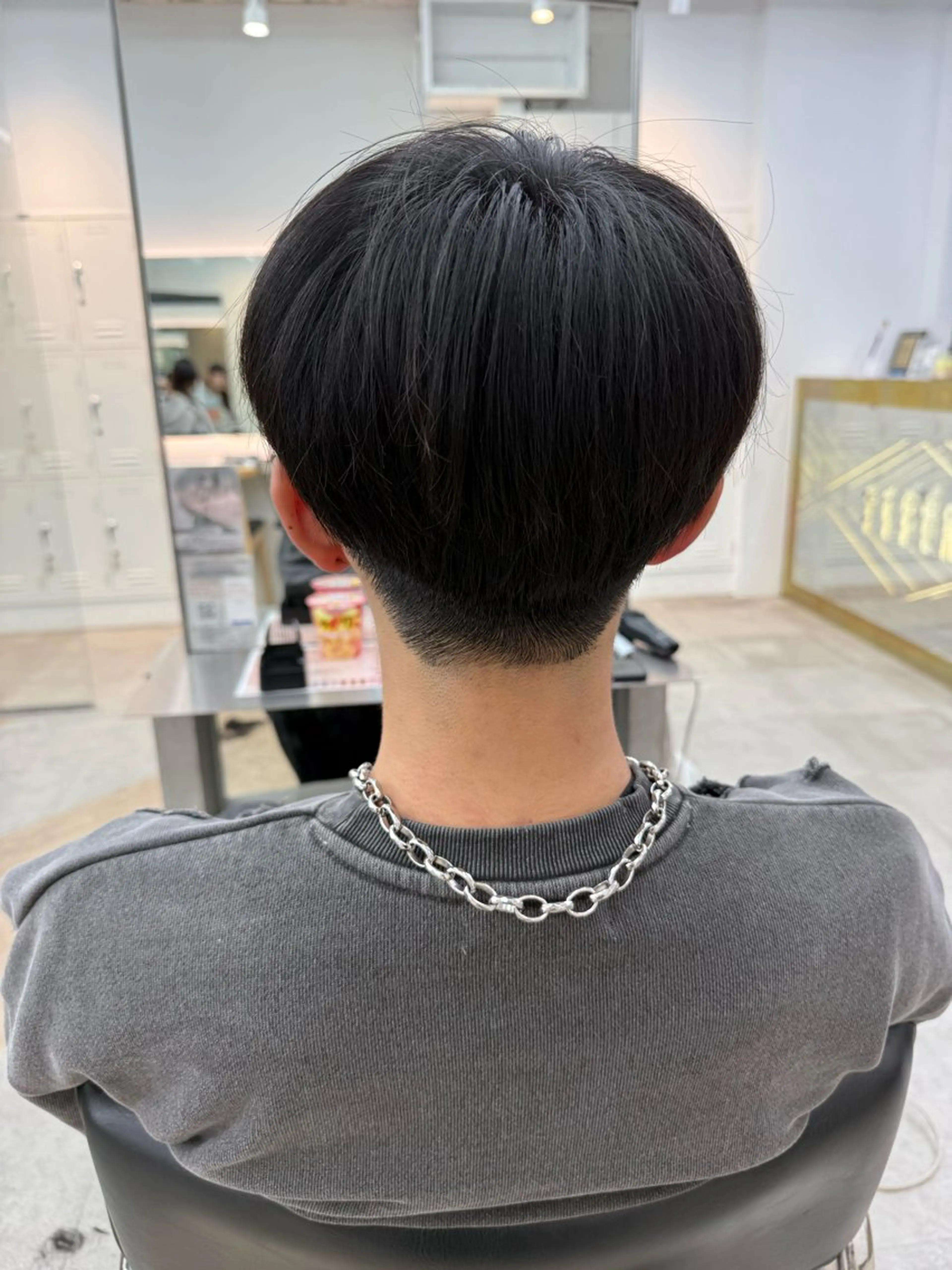 ショート カラー パーマ メンズ キッズ 栄💗メンズパーマ｜ ハイトーン｜haruのヘアスタイル