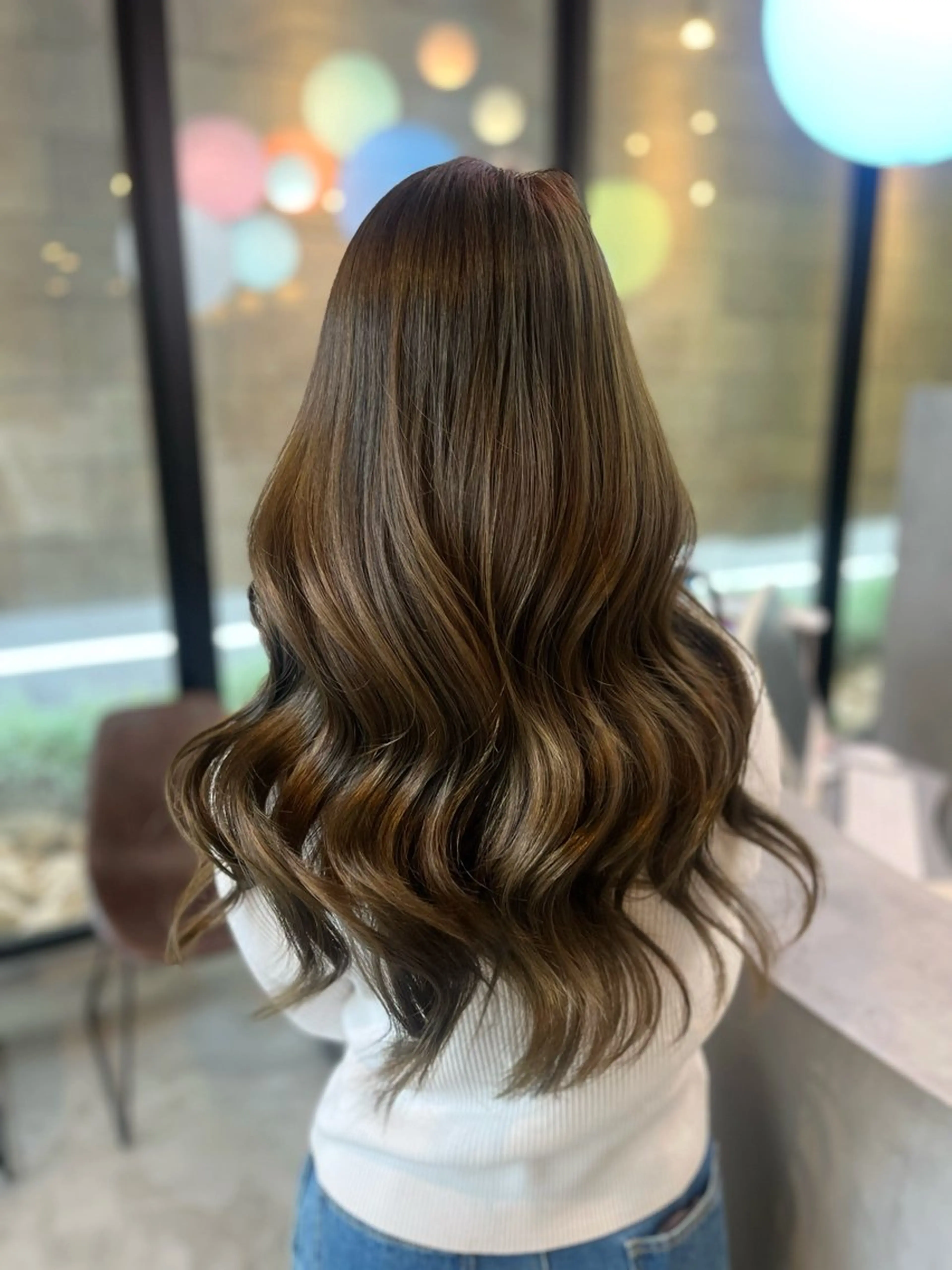 ロング カラー ベージュカラー オリーブベージュ カット ヘアカラー lolonois池田 /レイヤー/郷田遥のヘアスタイル