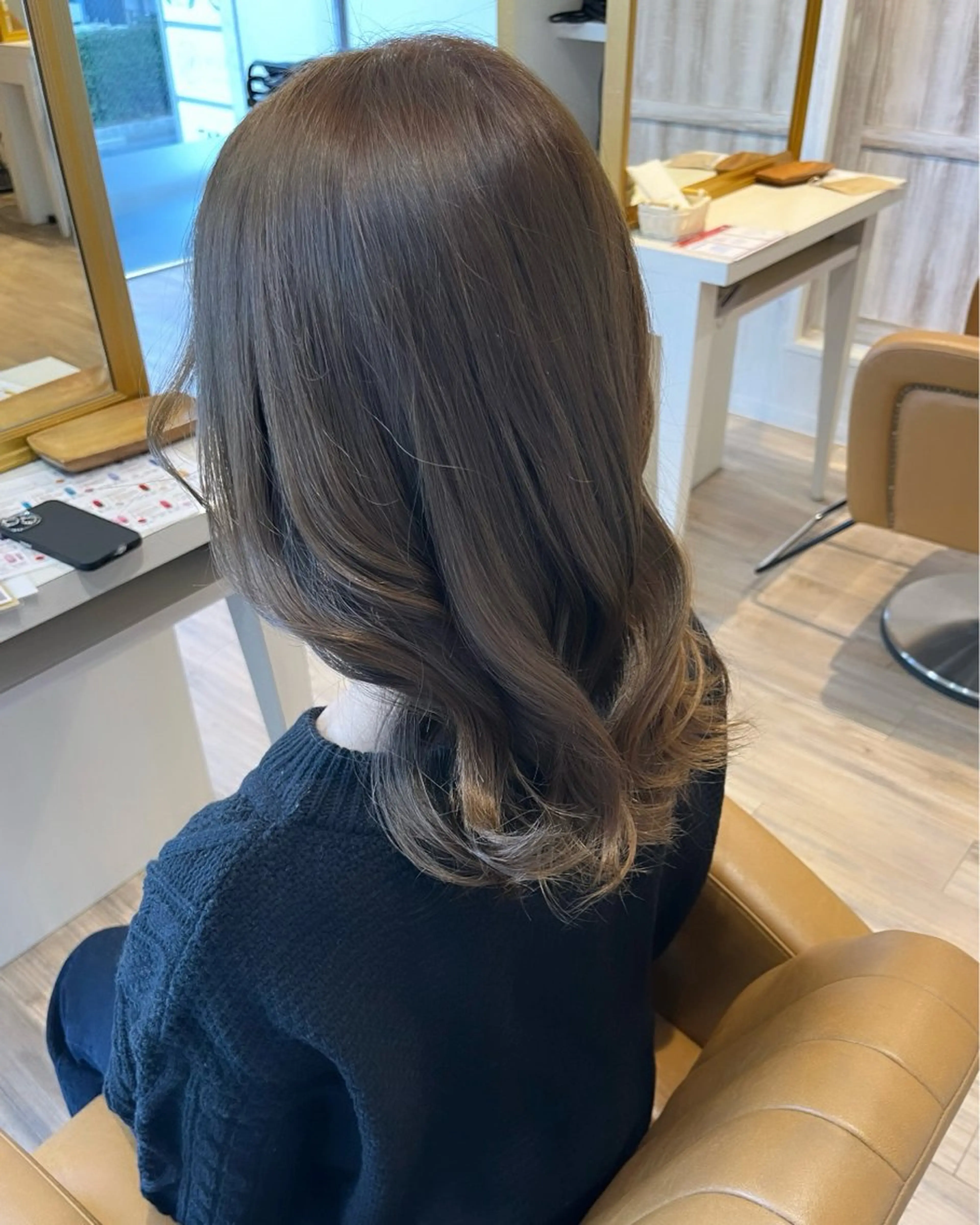 セミロング カラー ヘアカラー トリートメント yui🥀/ボブ /暖色/レディースのヘアスタイル