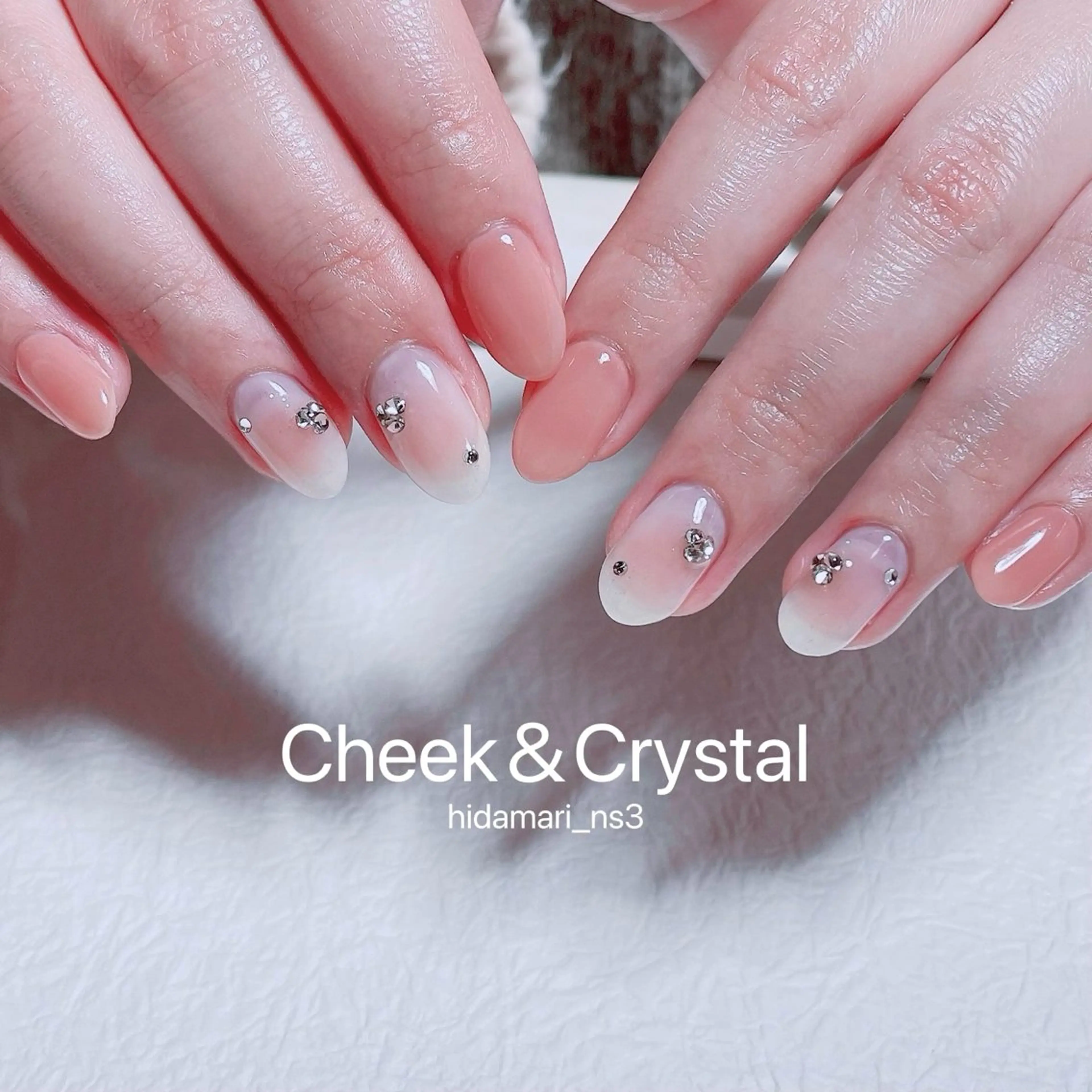 ネイル アートネイル チークネイル 持ち込み オレンジ NailSalon ひだまりのネイルデザイン