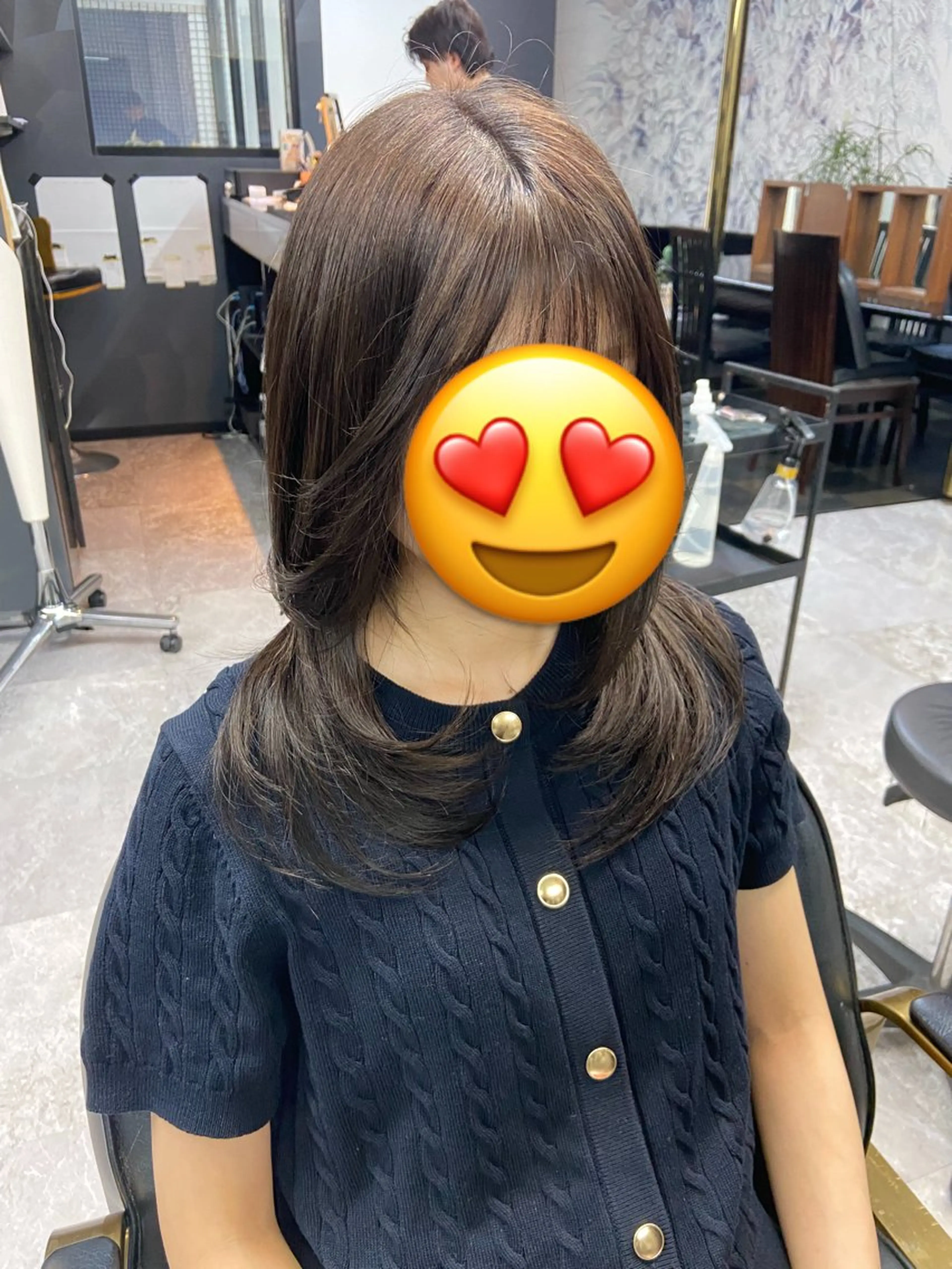 ロング ヘアカラー 北村 理奈のヘアスタイル