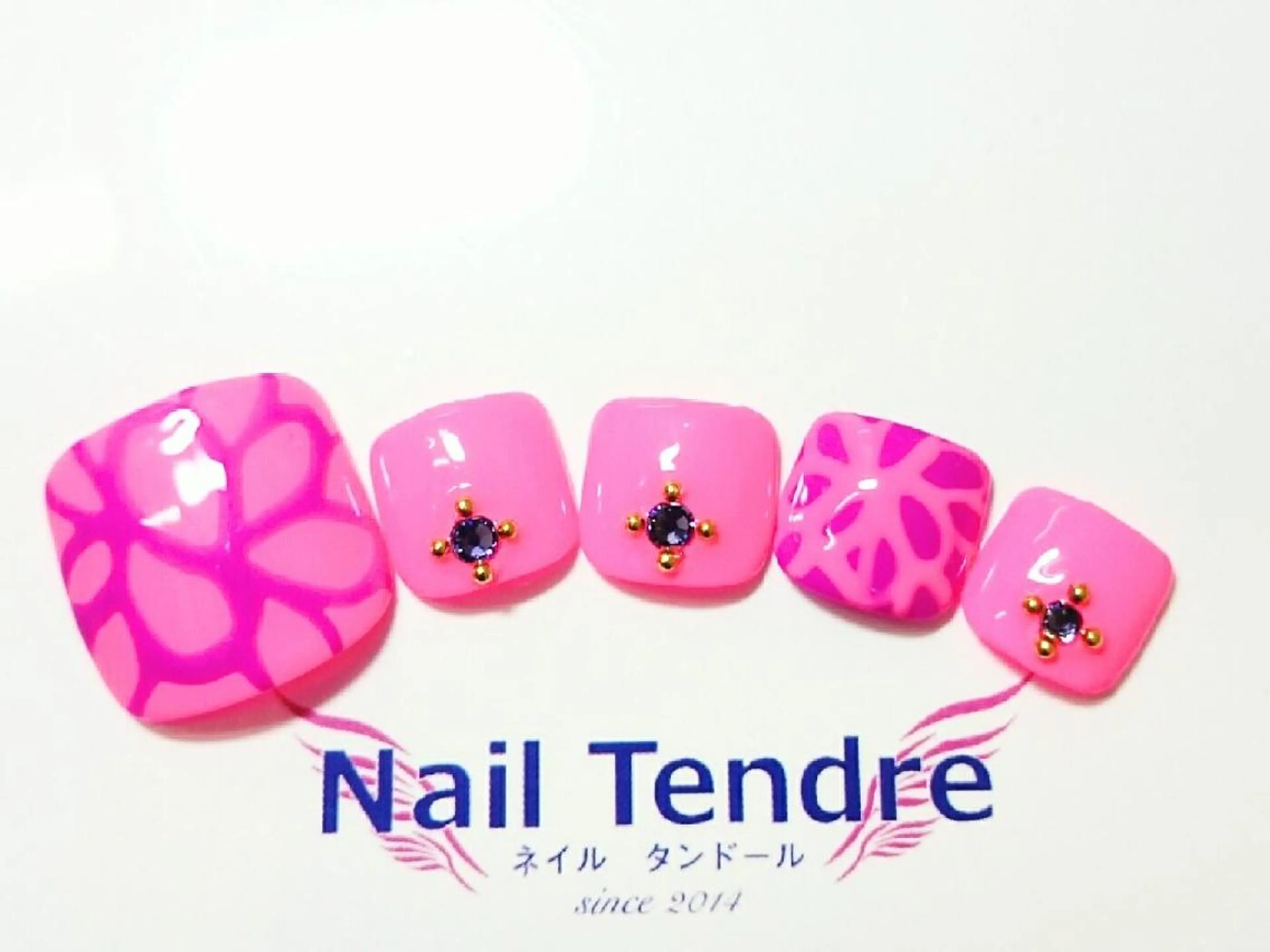 ネイル アートネイル ジェルネイル ソフトジェル ストーンネイル フットネイル Nail  Tendreのネイルデザイン