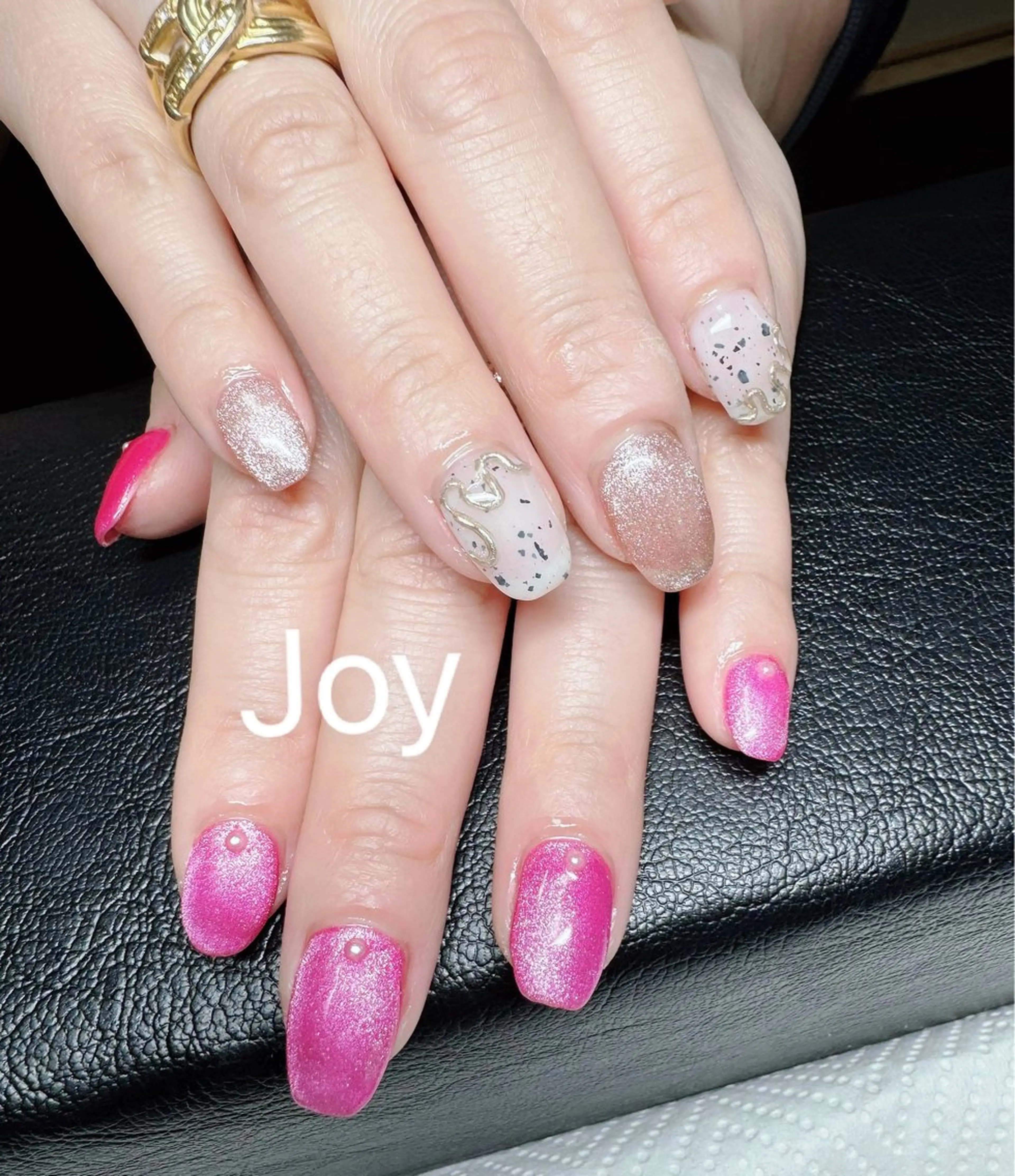 ネイル アートネイル マグネットネイル ミラーネイル 持ち込み Nail Salon JOYのネイルデザイン