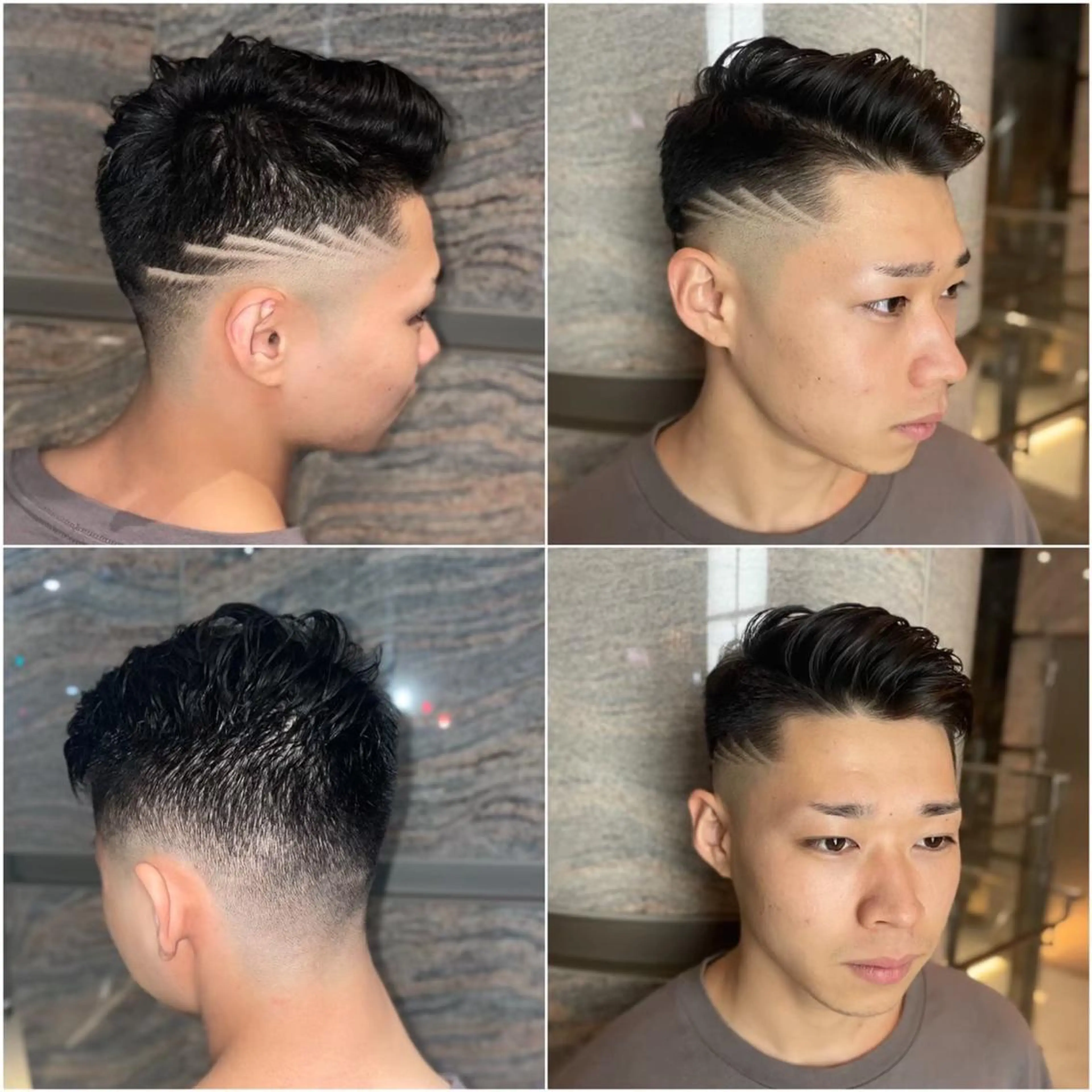 ショート メンズ フェードカット 銀座メンズ ビジネスショートのヘアスタイル