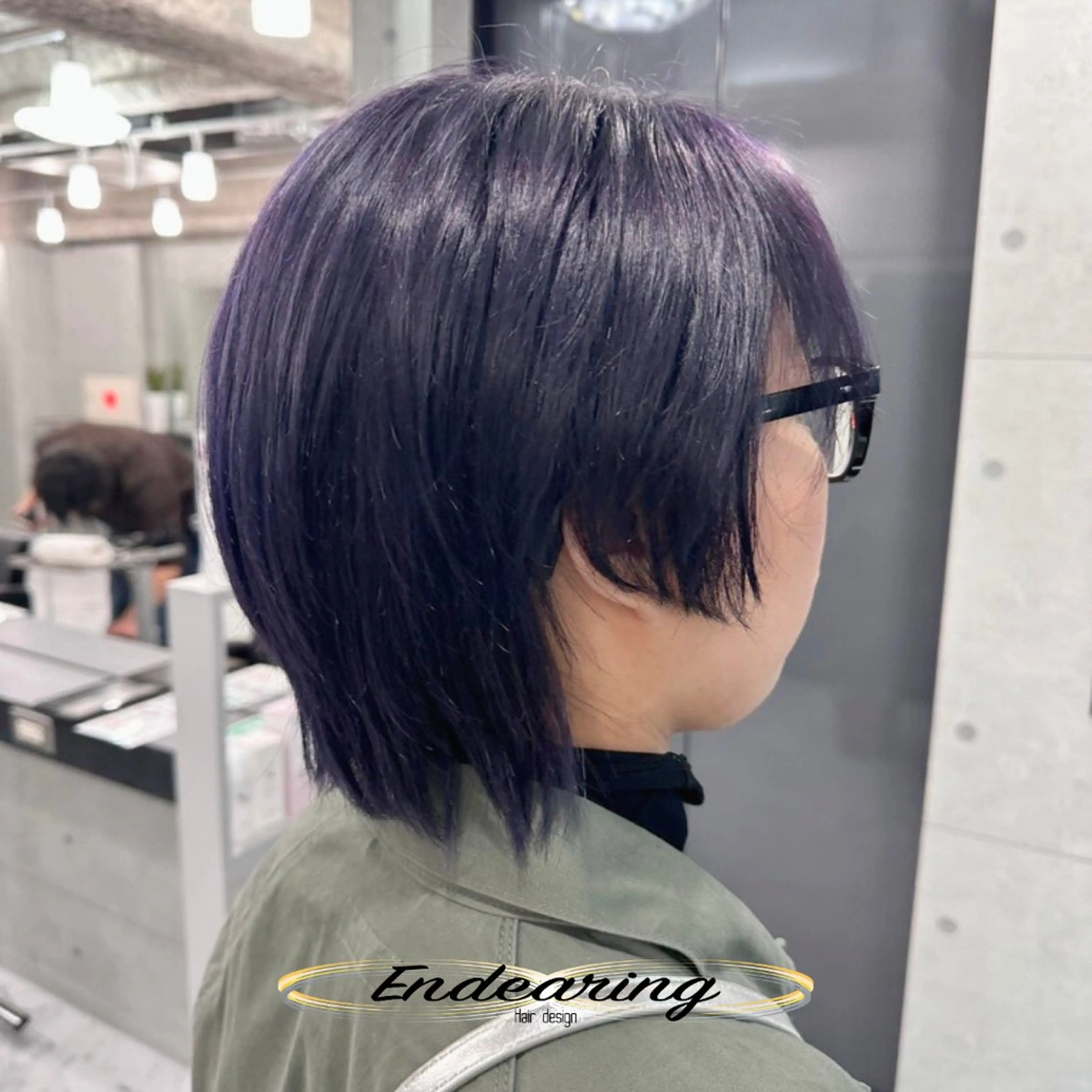 ミディアム くびれヘア レイヤーカット 小顔カット ウルフカット カット ヘアカラー Endearing 銀座/レイヤーカットのヘアスタイル