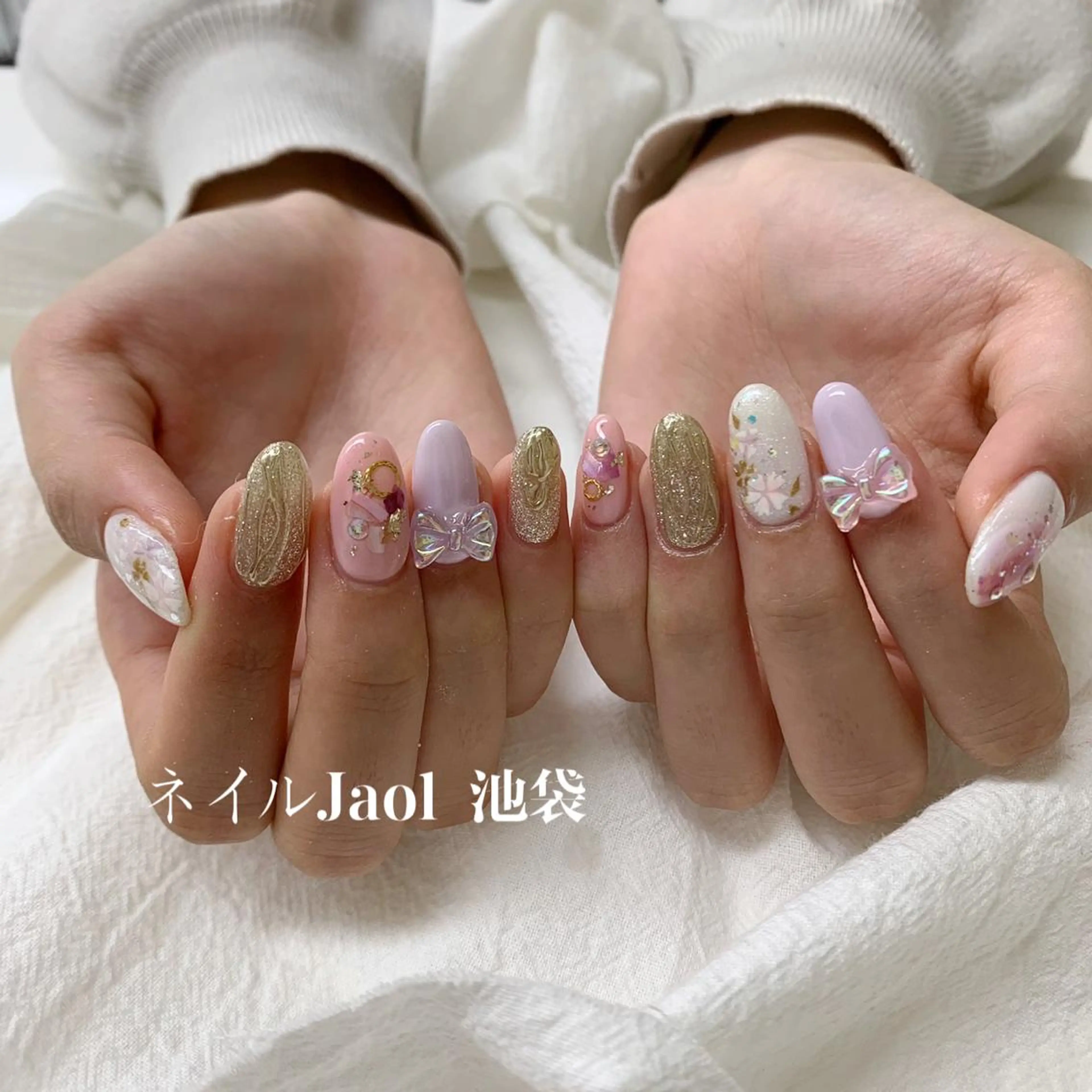 ミディアム ハンドネイル nail jaol池袋店所属・ネイルJaol 池袋のネイルデザイン