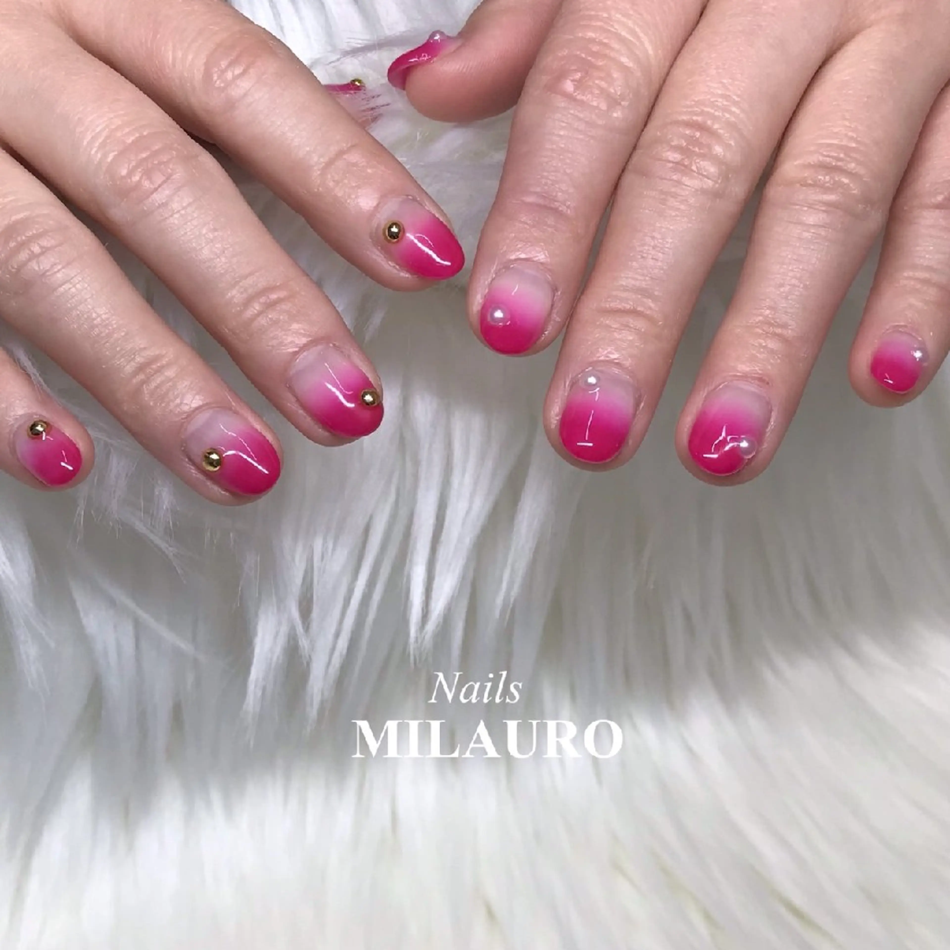 ネイル ピンク Nails MILAURO所属・MIYUKI /大人シンプルネイルのネイルデザイン