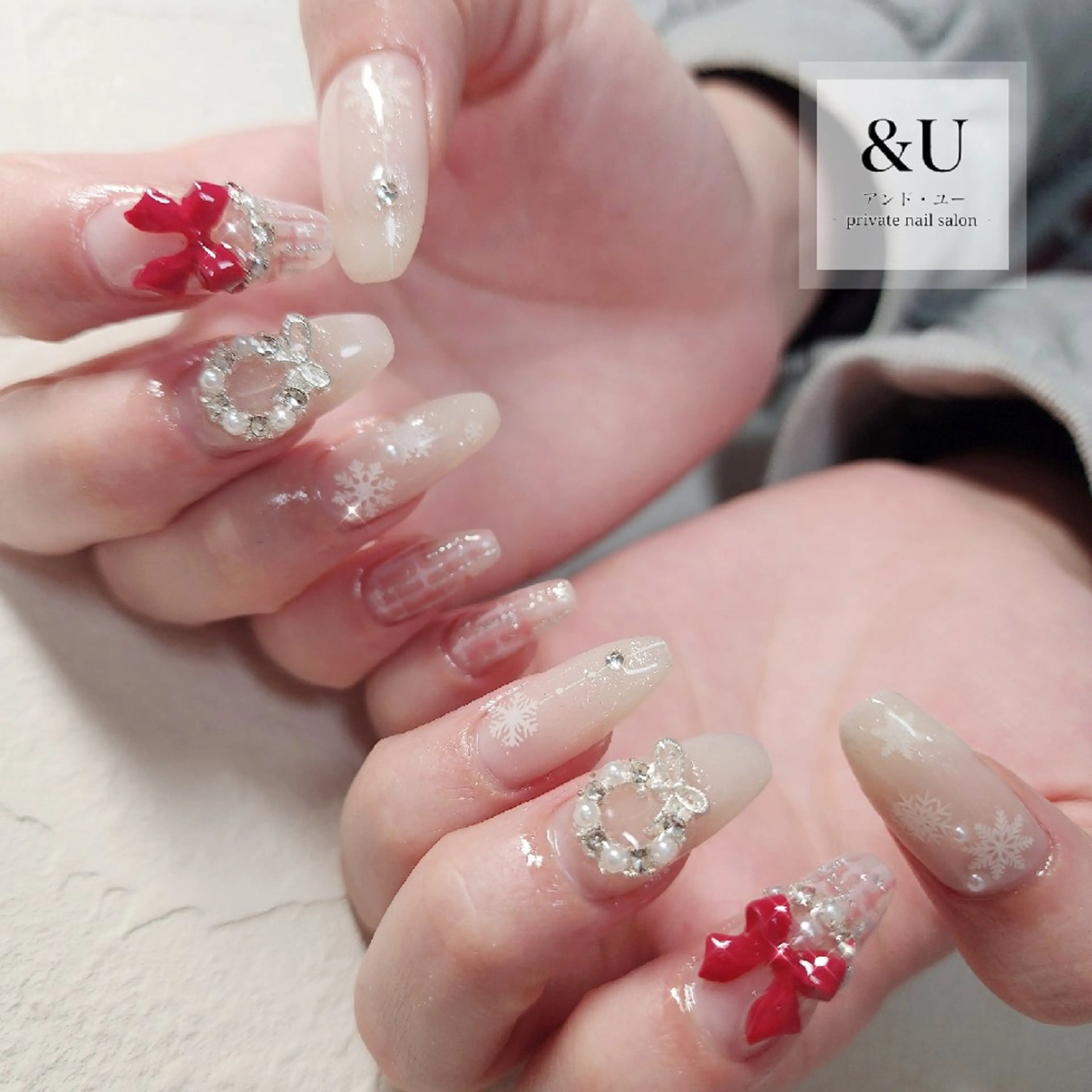 ネイル アートネイル ロングネイル 持ち込み ハンドネイル ＆Ｕ (アンド・ユー)のネイルデザイン