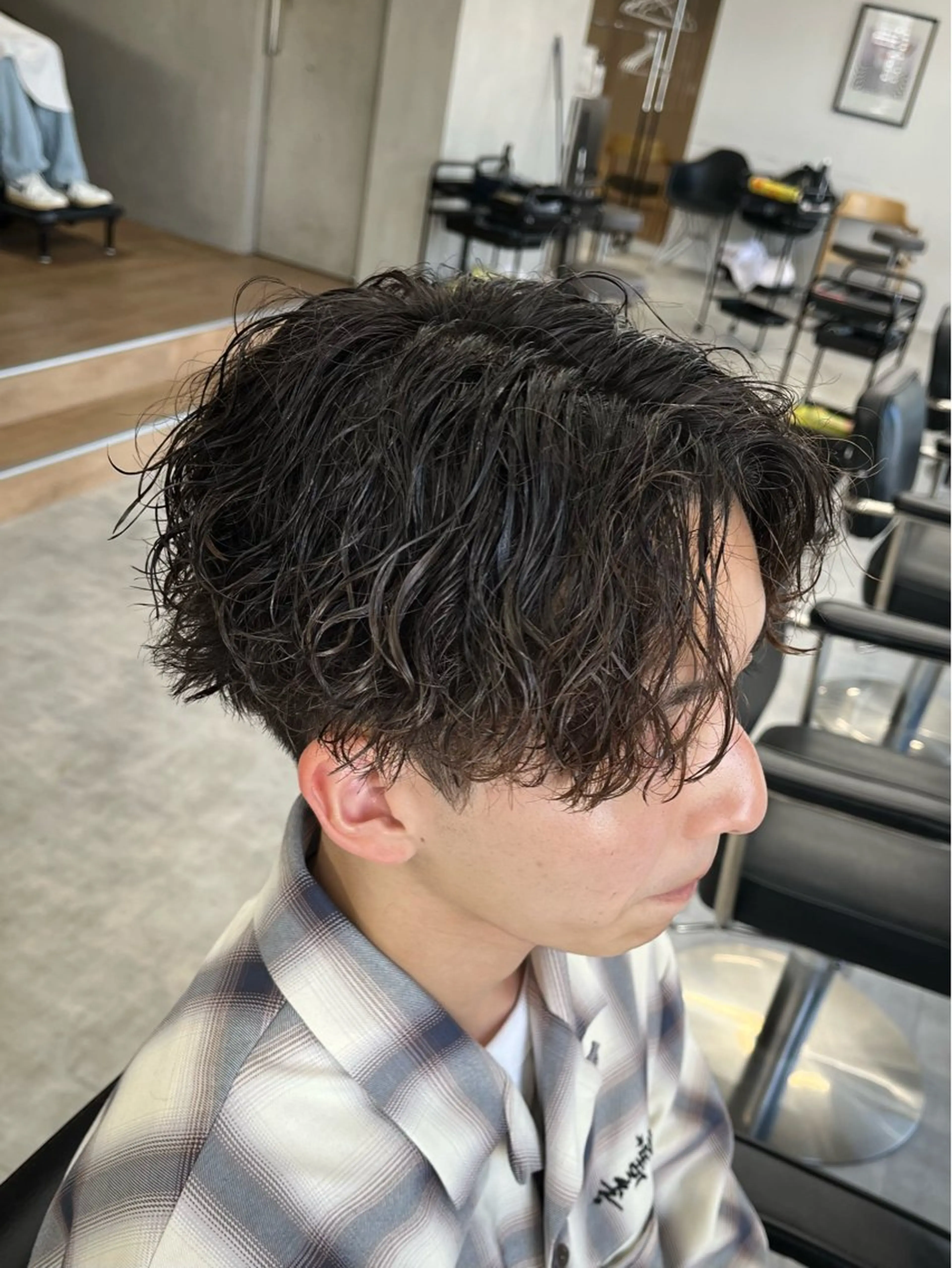 ショート パーマ メンズ メンズパーマ ツイストスパイラルパーマ スパイラルパーマ カット パーマ 新潟メンズパーマ 新潟駅/小田拓実のヘアスタイル