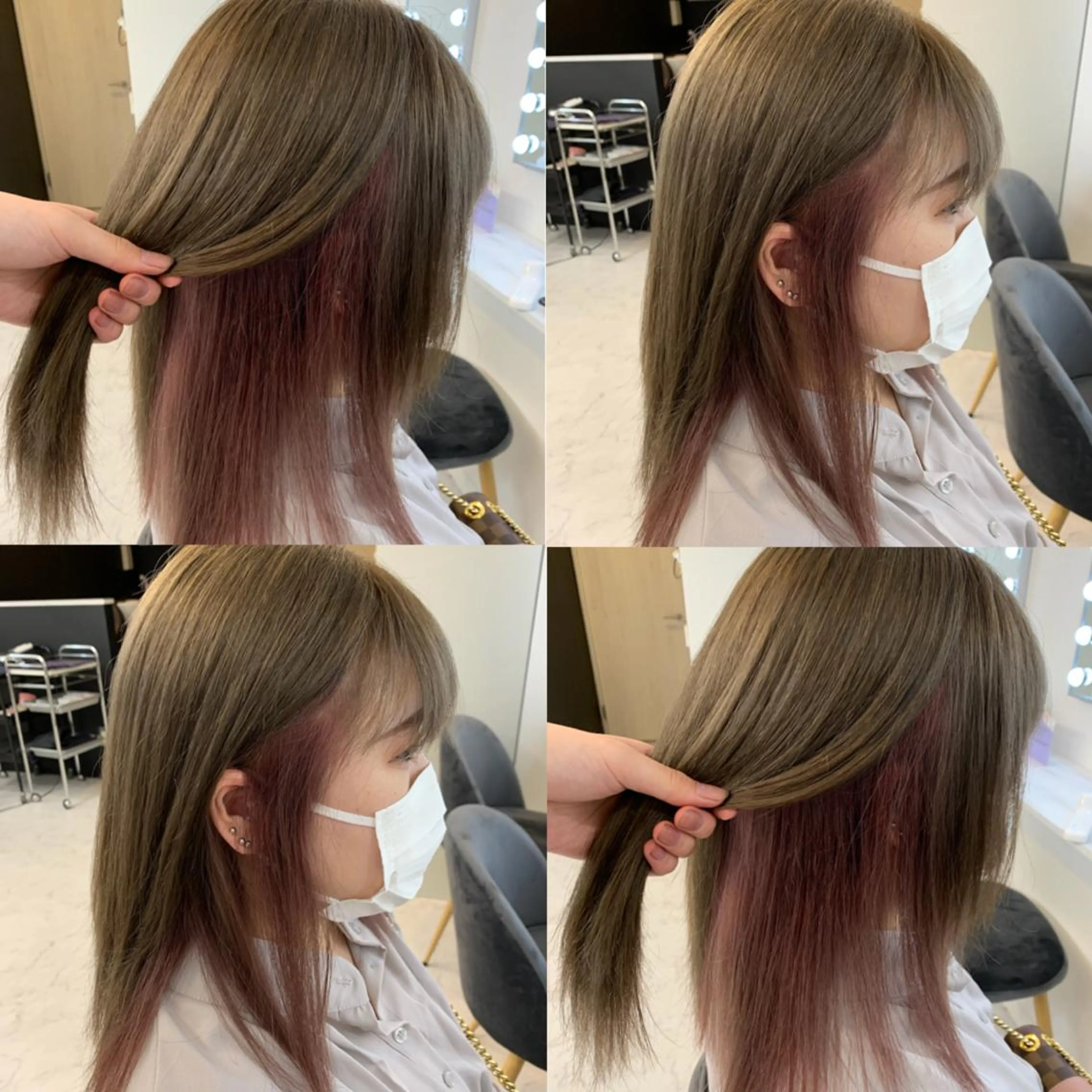 セミロング カラー ヘアアレンジ ヘアカラー トリートメント 🦋韓国ヘア 坂本 菜摘🦋のヘアスタイル