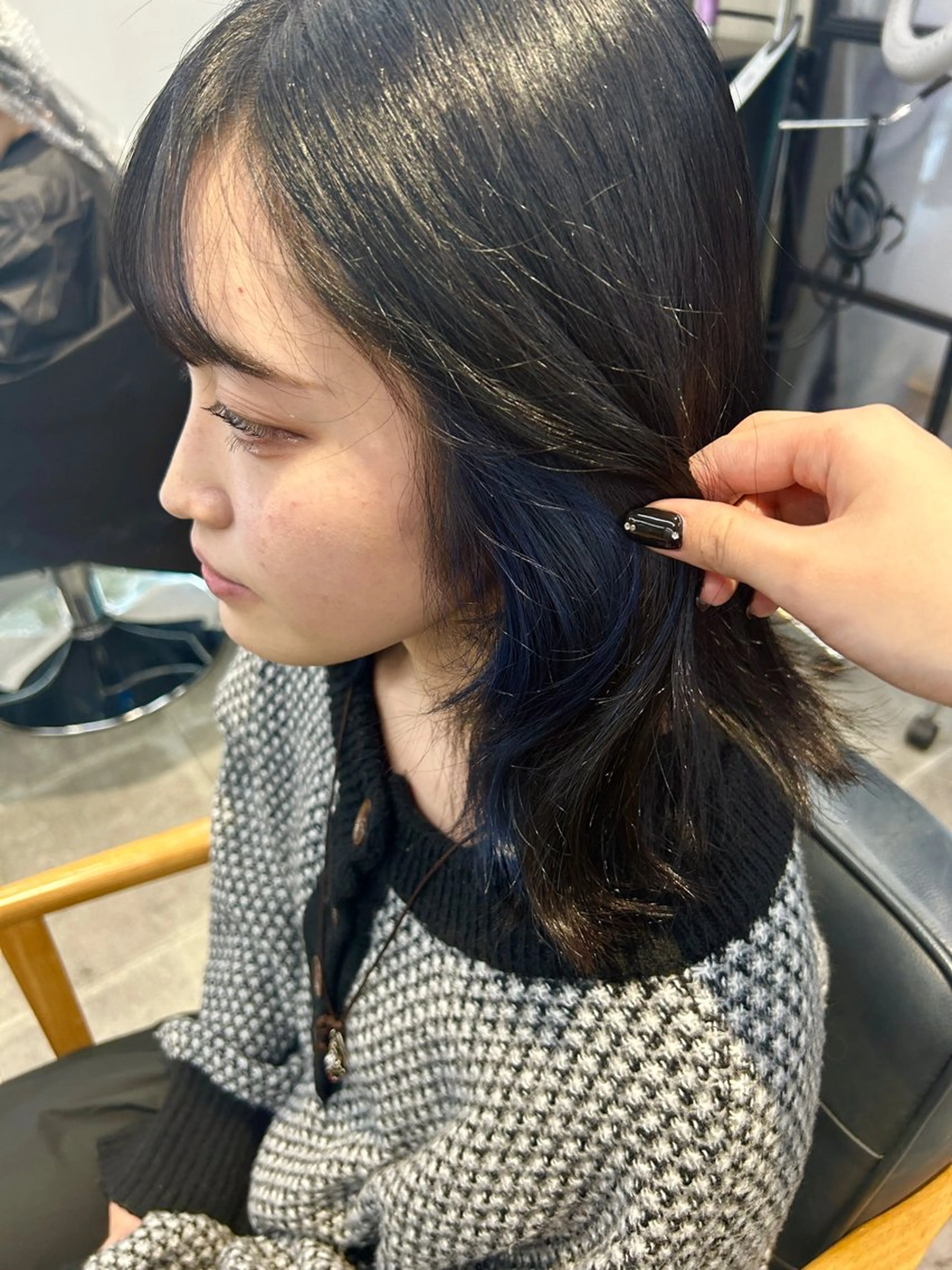 ミディアム カラー カット ヘアカラー トリートメント newi梅田🫧韓国 ヘア🫧sakiのヘアスタイル