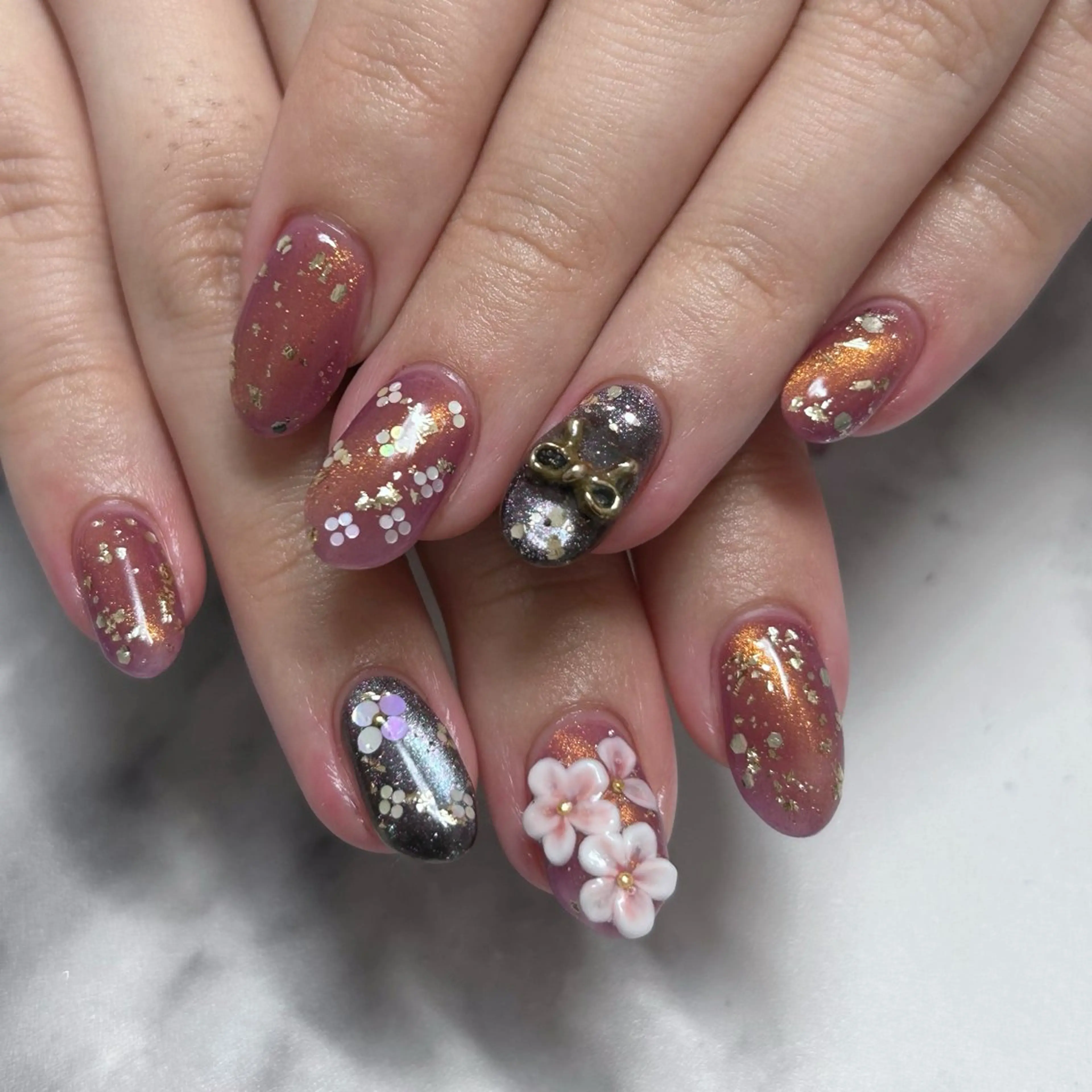 ネイル 成人式 ハンドネイル ネイルサロン KURIKINDIのネイルデザイン