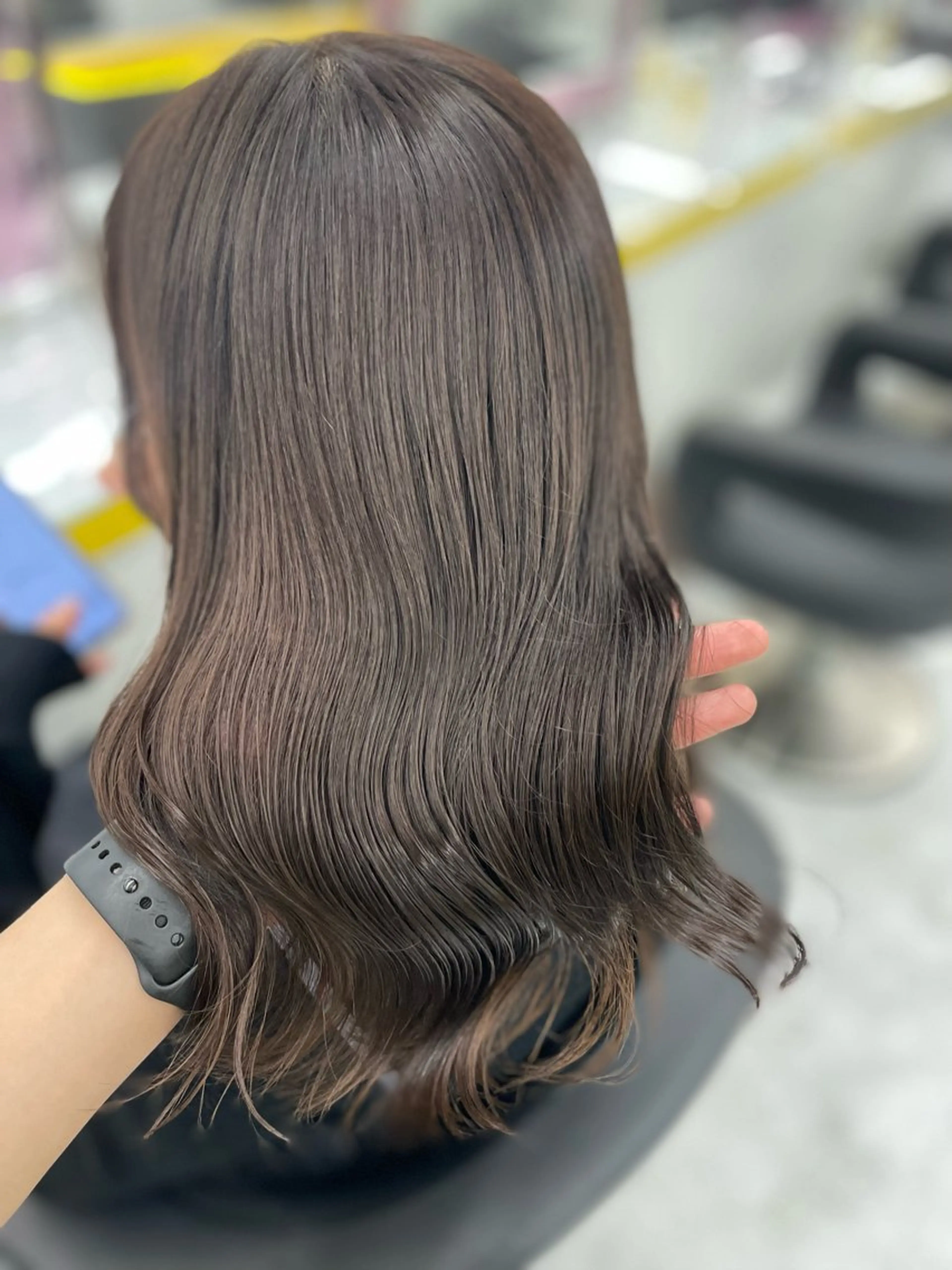 セミロング カラー ヘアアレンジ 透明感カラー カット ヘアカラー トリートメント 💕透明感暗髪💕 りくのヘアスタイル