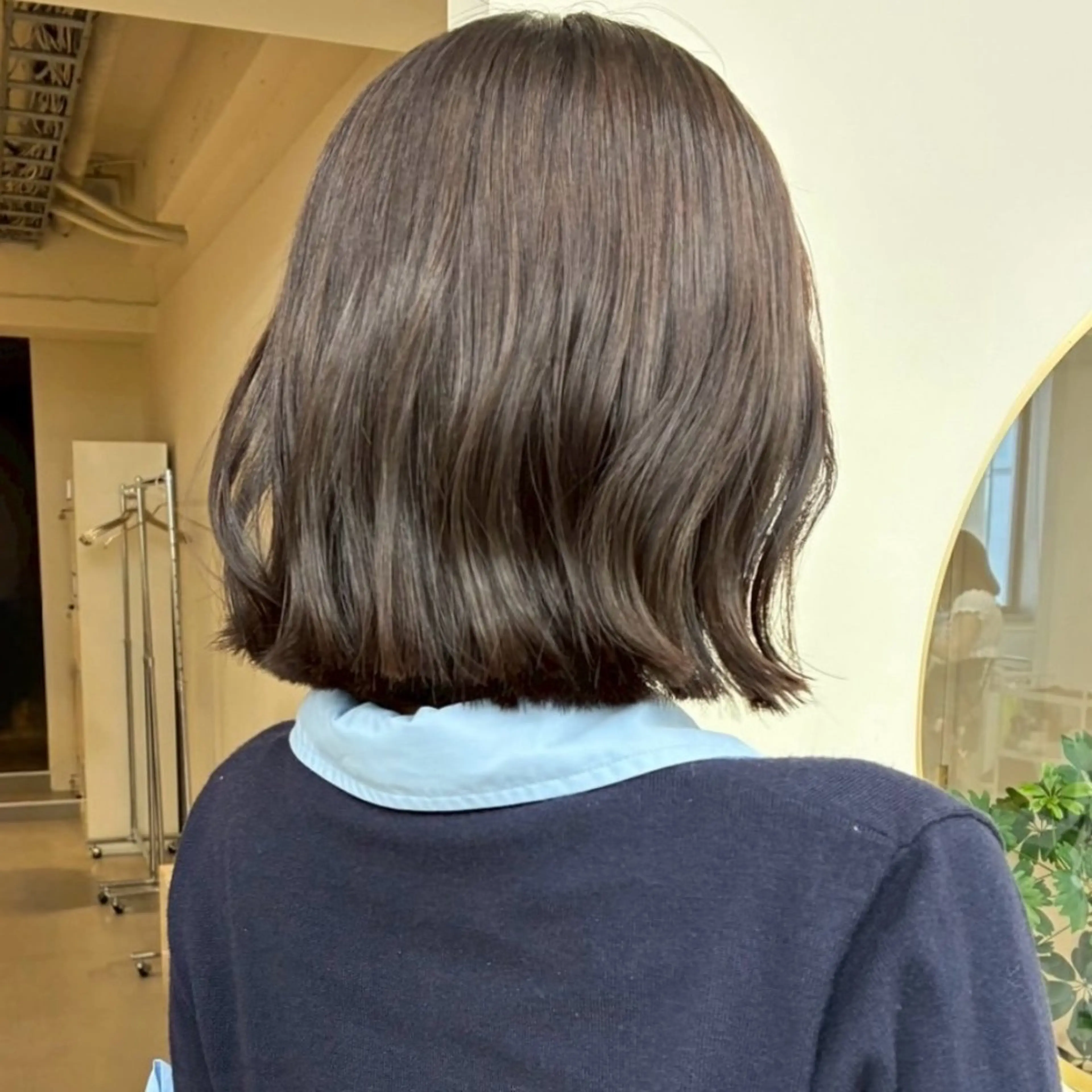 ショート 切りっぱなしボブ ボブ カット ヘアカラー トリートメント 名古屋駅【透明感 カラー】hinanoのヘアスタイル