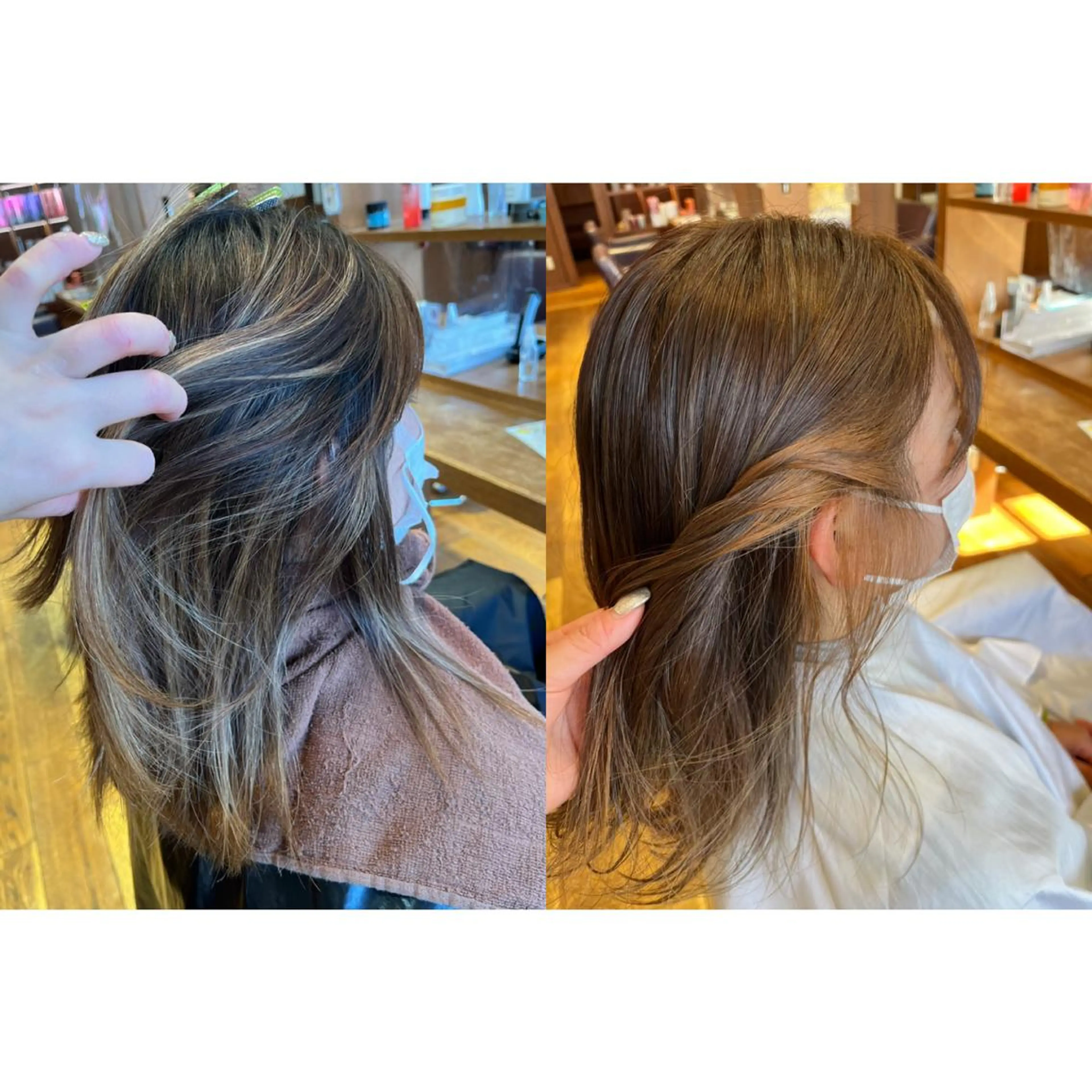 ミディアム カラー ヘアアレンジ カット ヘアカラー トリートメント topstylist 野口　雅のヘアスタイル