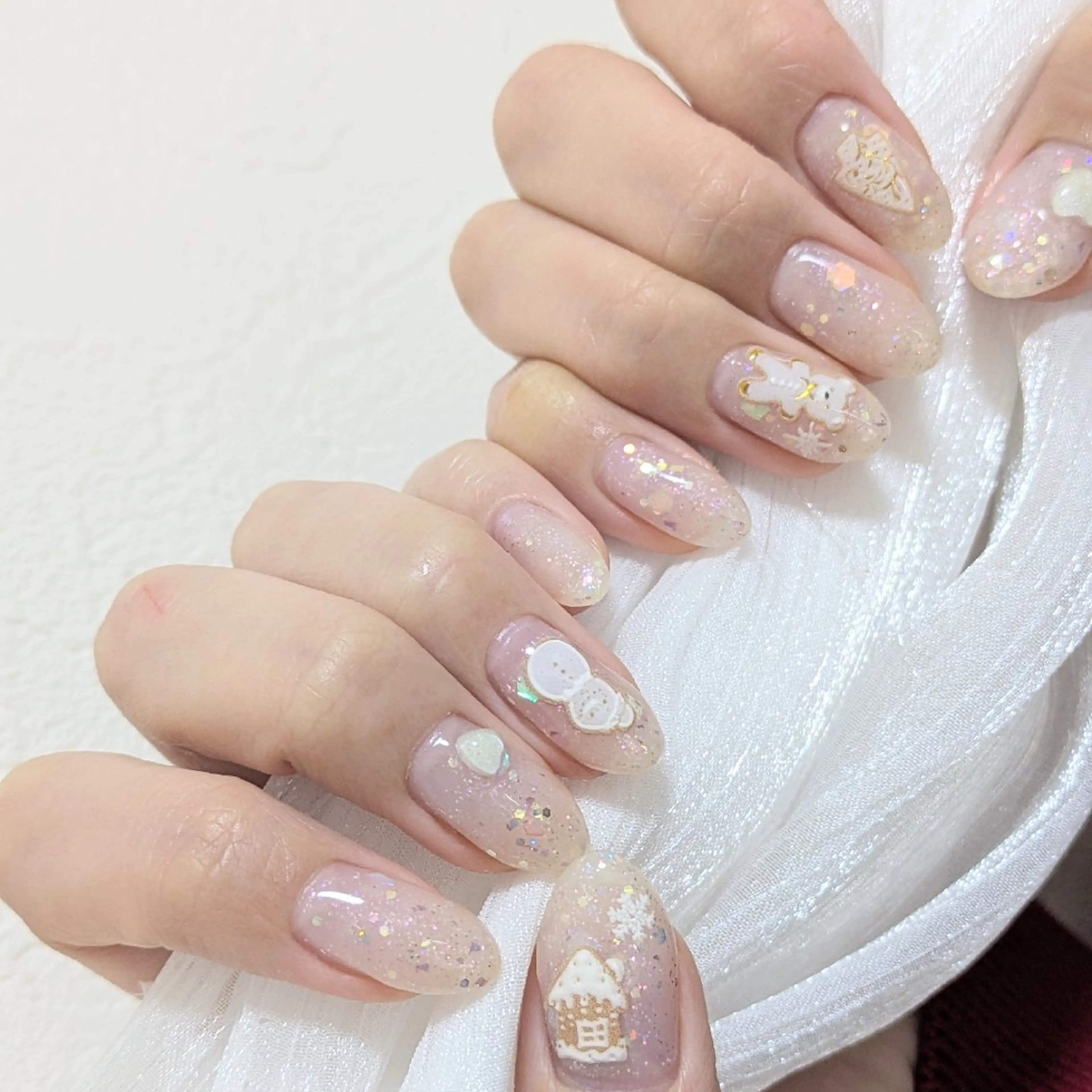 ネイル ワンカラーネイル 冬ネイル クリスマス as.nail あやのネイルデザイン