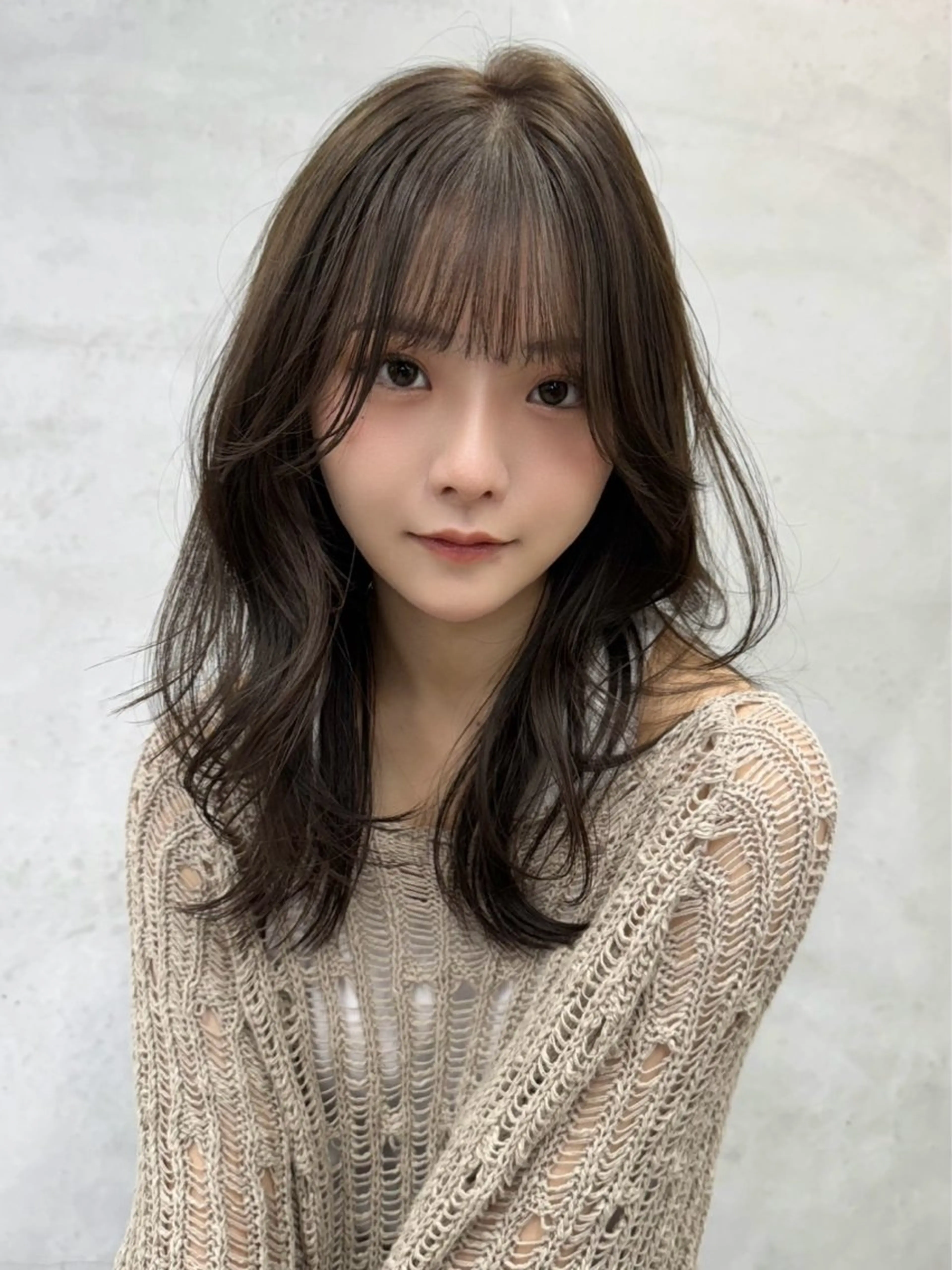 セミロング カット ヘアカラー トリートメント 原宿レイヤーカット 渋谷【山本喜熙】のヘアスタイル
