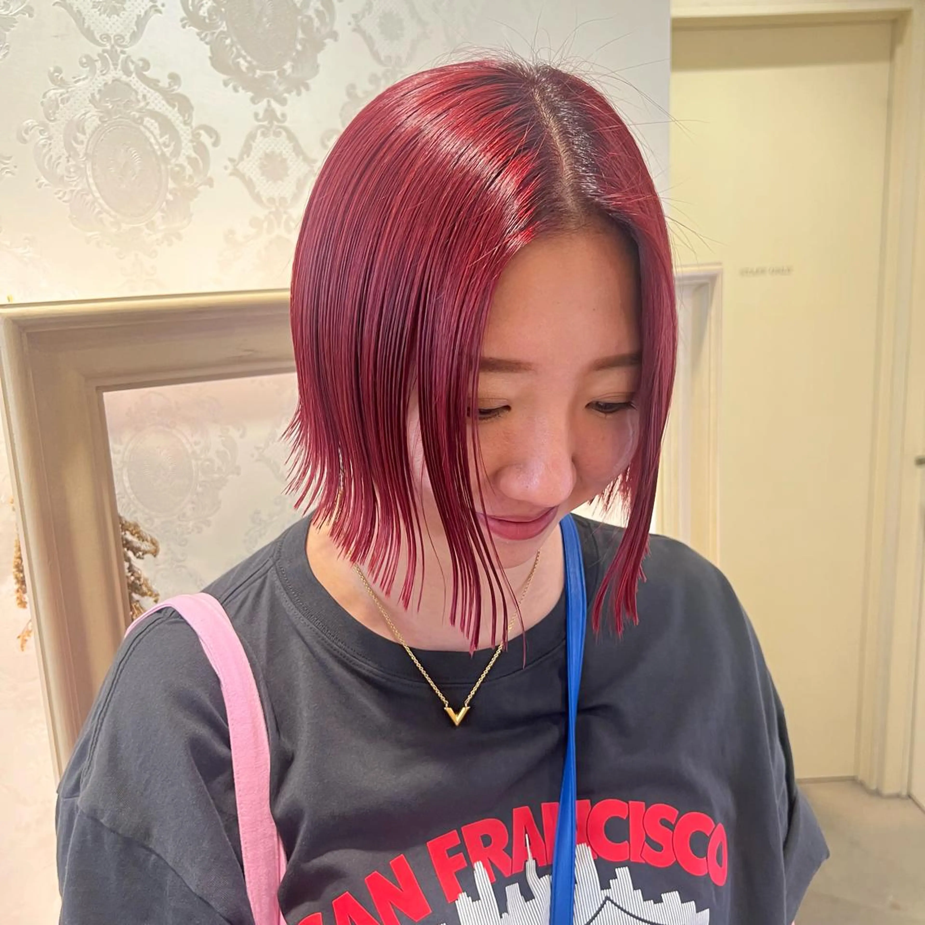 ショート カラー ボブ SALOWIN川崎WEST店所属・🌷川崎/アレンジ/ 暖色ボブ/コトネ🌷のヘアスタイル