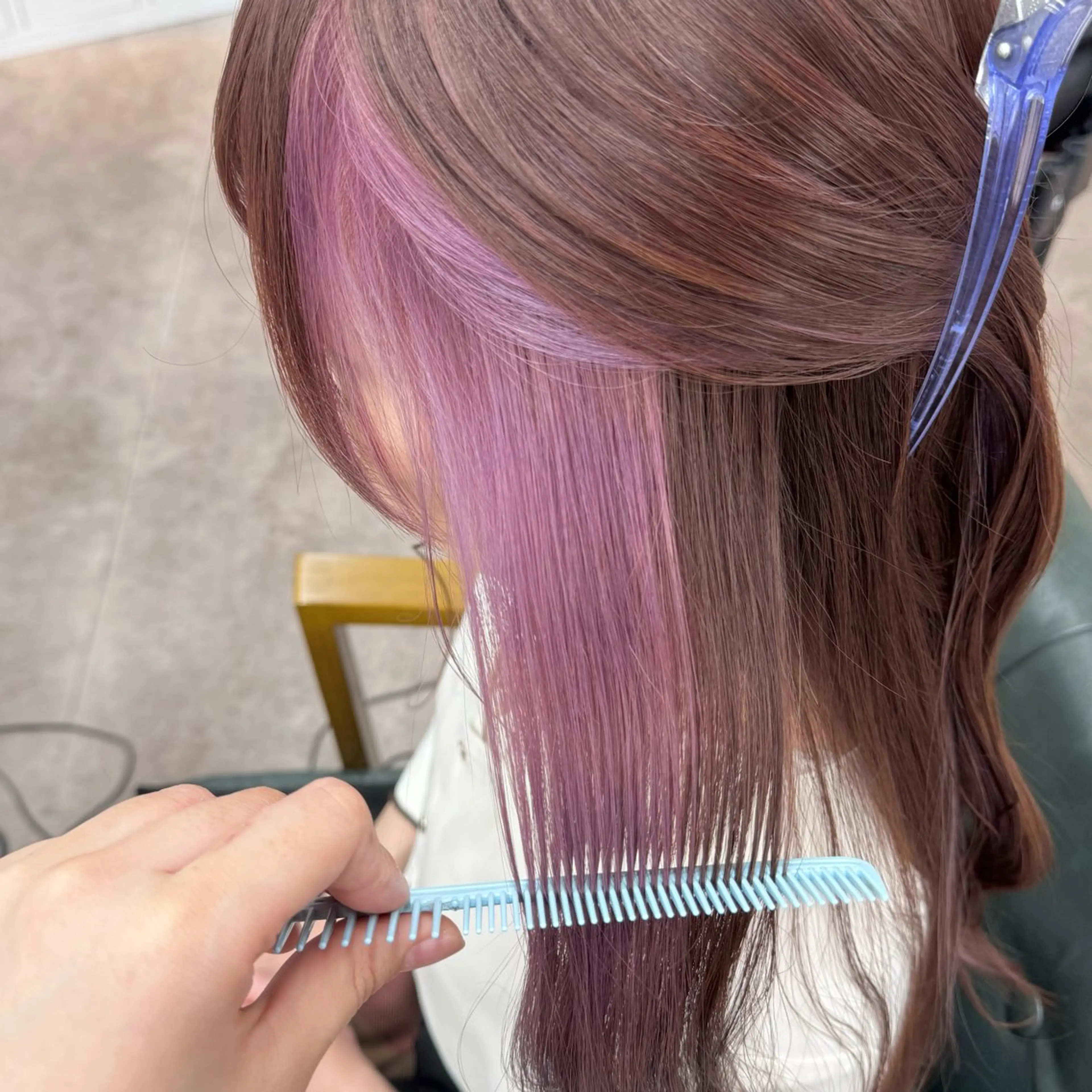 ロング カラー ヘアカラー JUNSHIN🦋 ヘアセット／カラーのヘアスタイル
