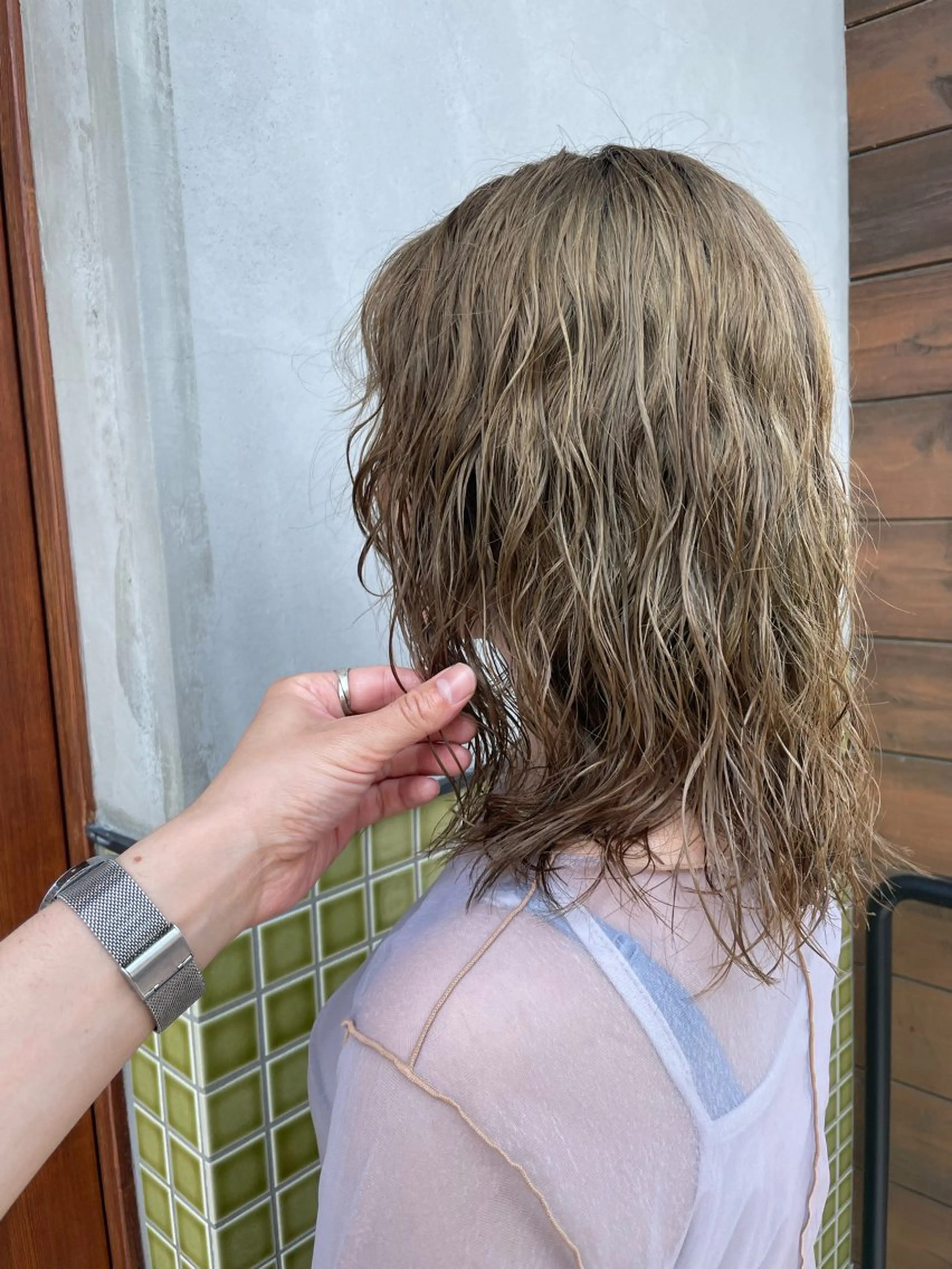 ミディアム パーマ ミディアムパーマ カット パーマ 五十嵐 雄毅のヘアスタイル