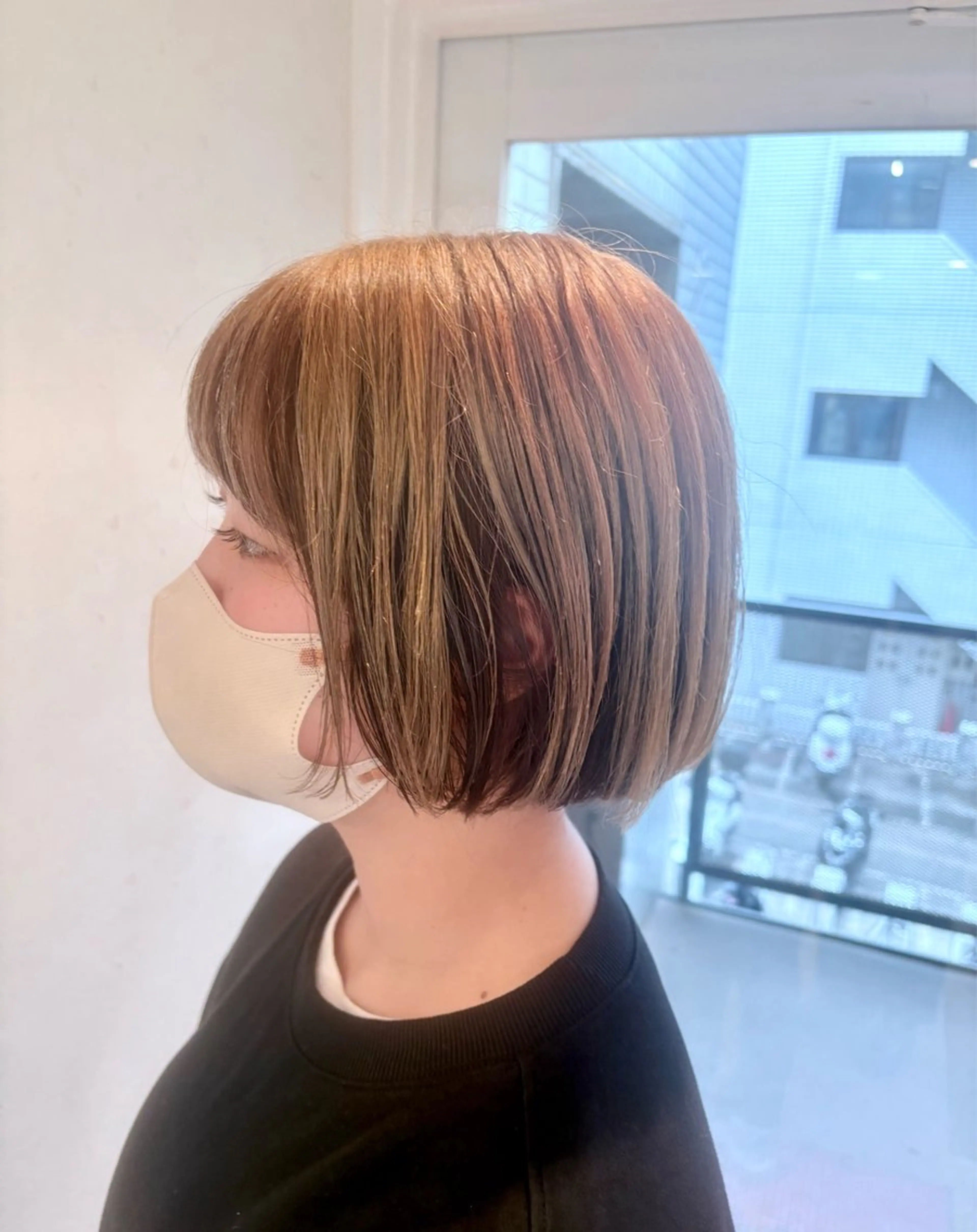 ショート カラー 黒髪 ブリーチ ヘアカラー HAIR DESIGN  TRIP所属・TRIP フクダのヘアスタイル