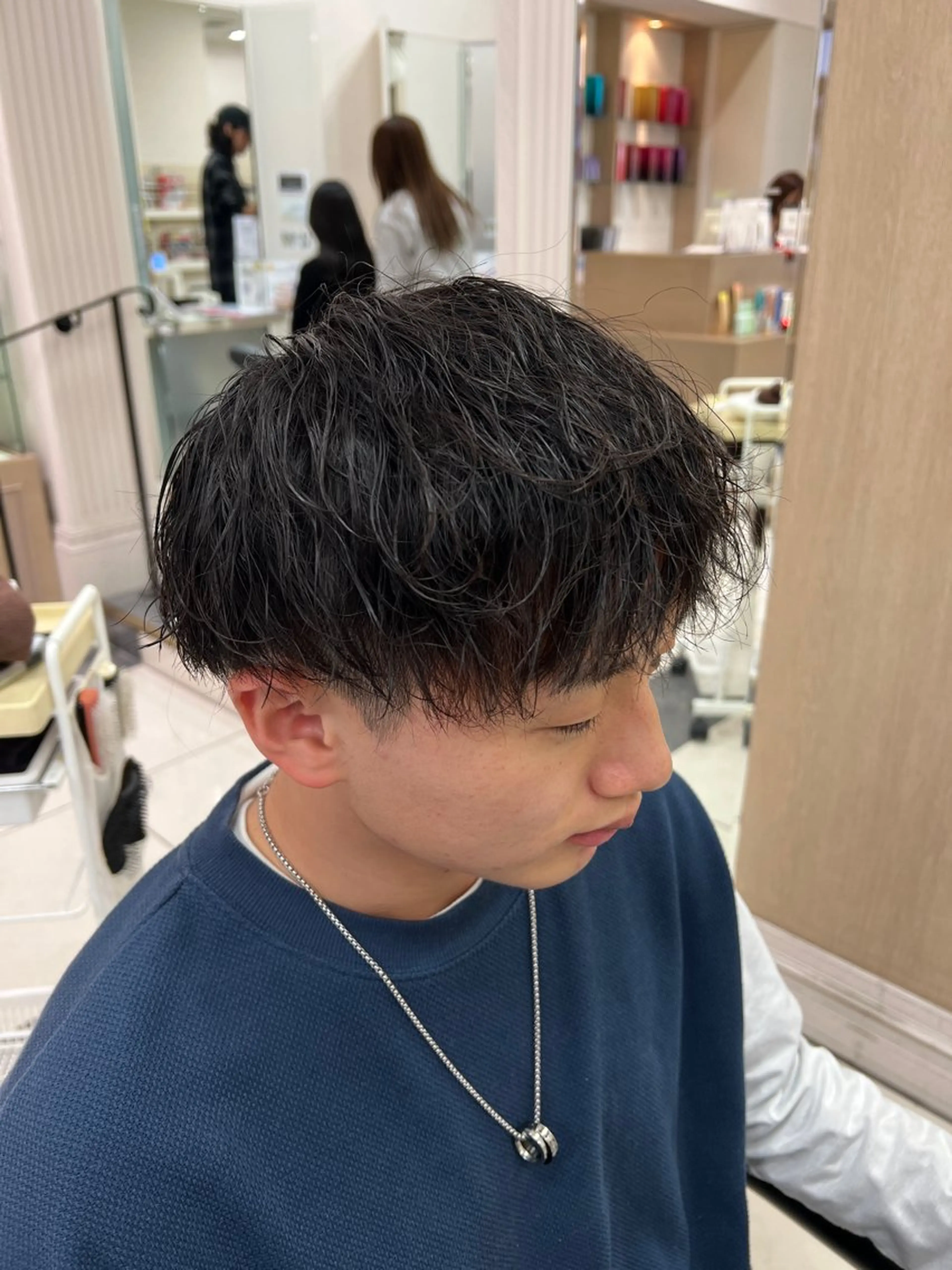 パーマ メンズ カット パーマ 透明感カラー/ボブ/ nanamiのヘアスタイル