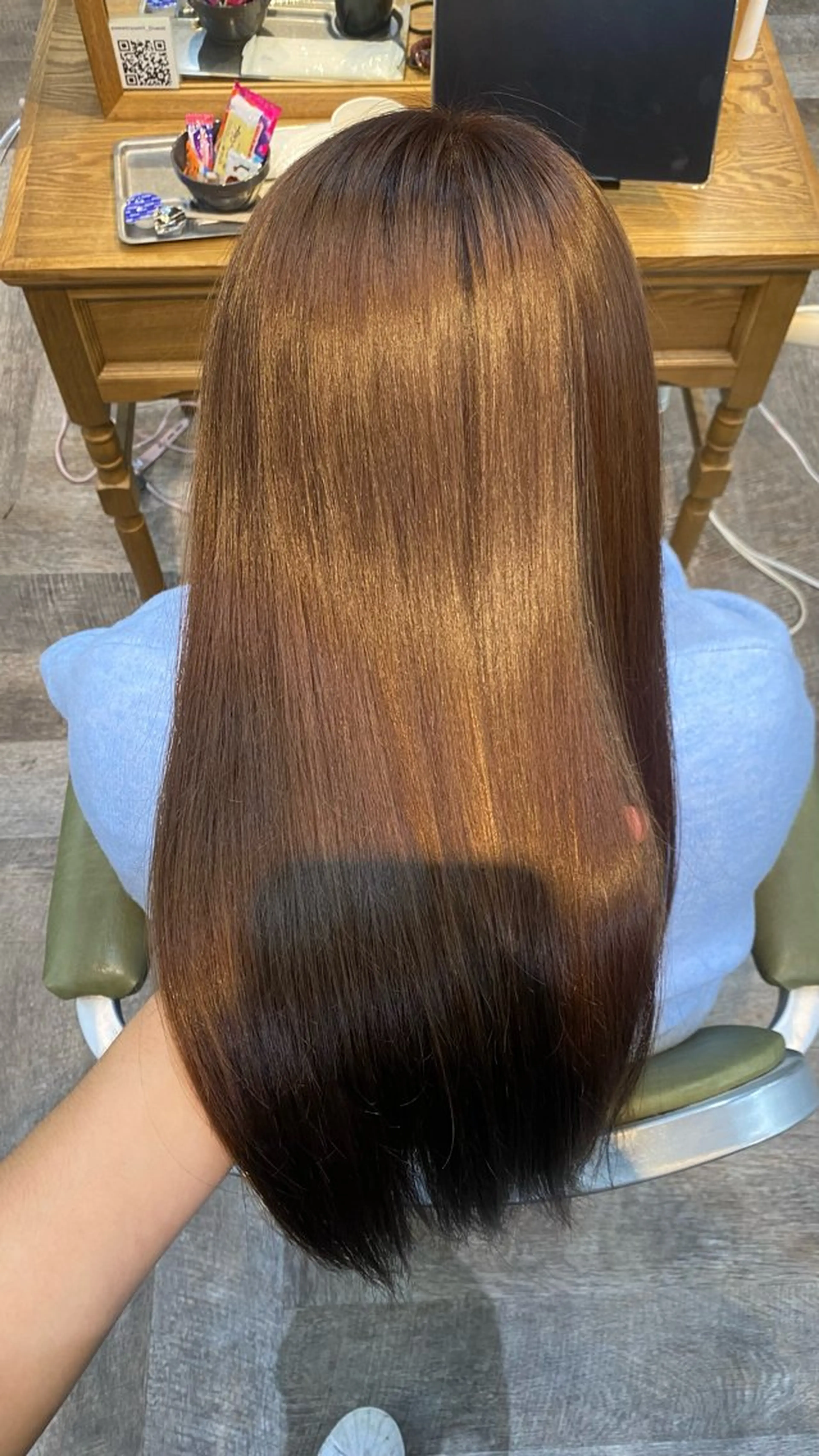 ロング カラー ブラウンカラー ヘアカラー 飯田 雷晟のヘアスタイル