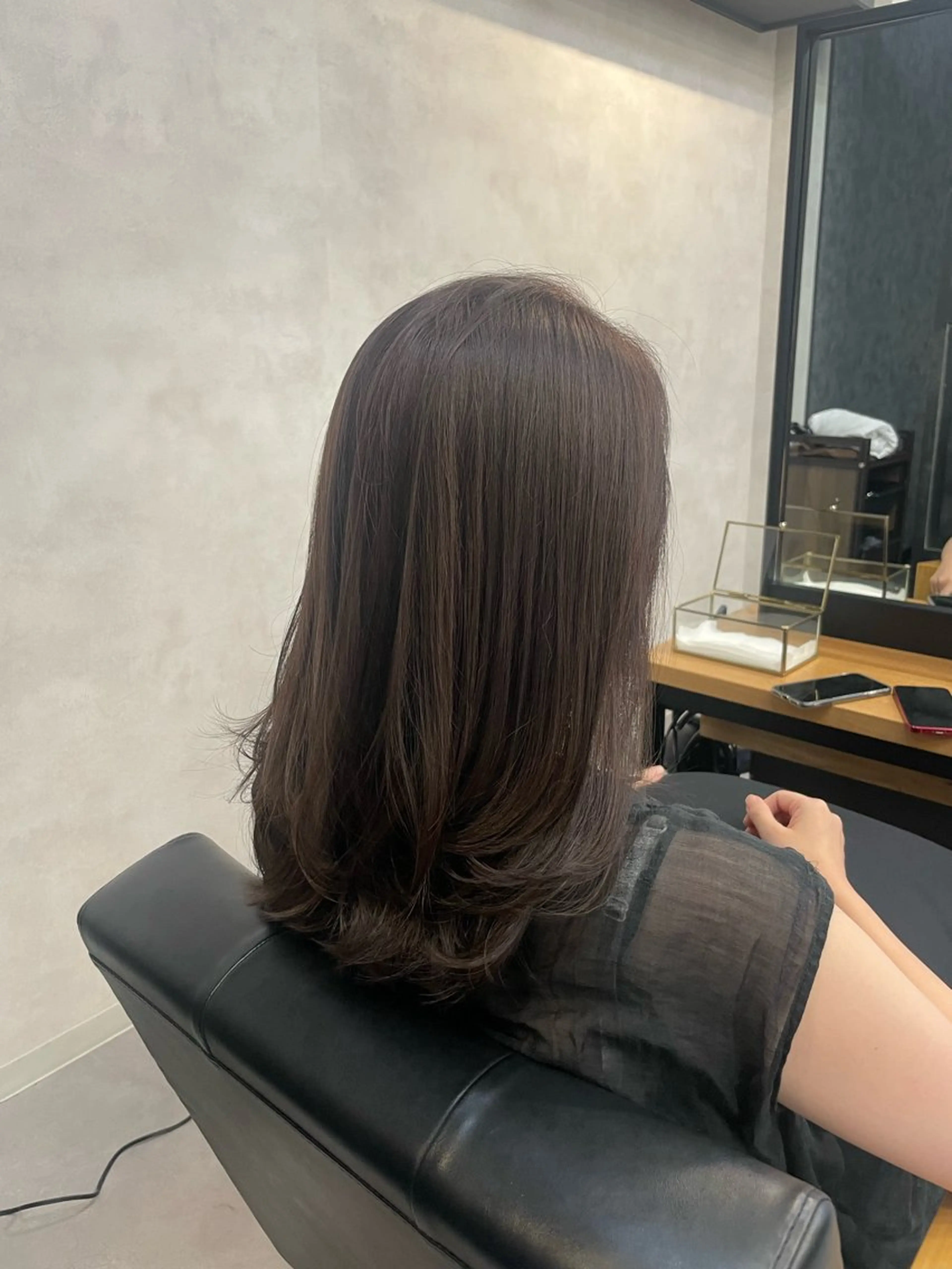 セミロング カラー カット ヘアカラー トリートメント 今村 南穂のヘアスタイル