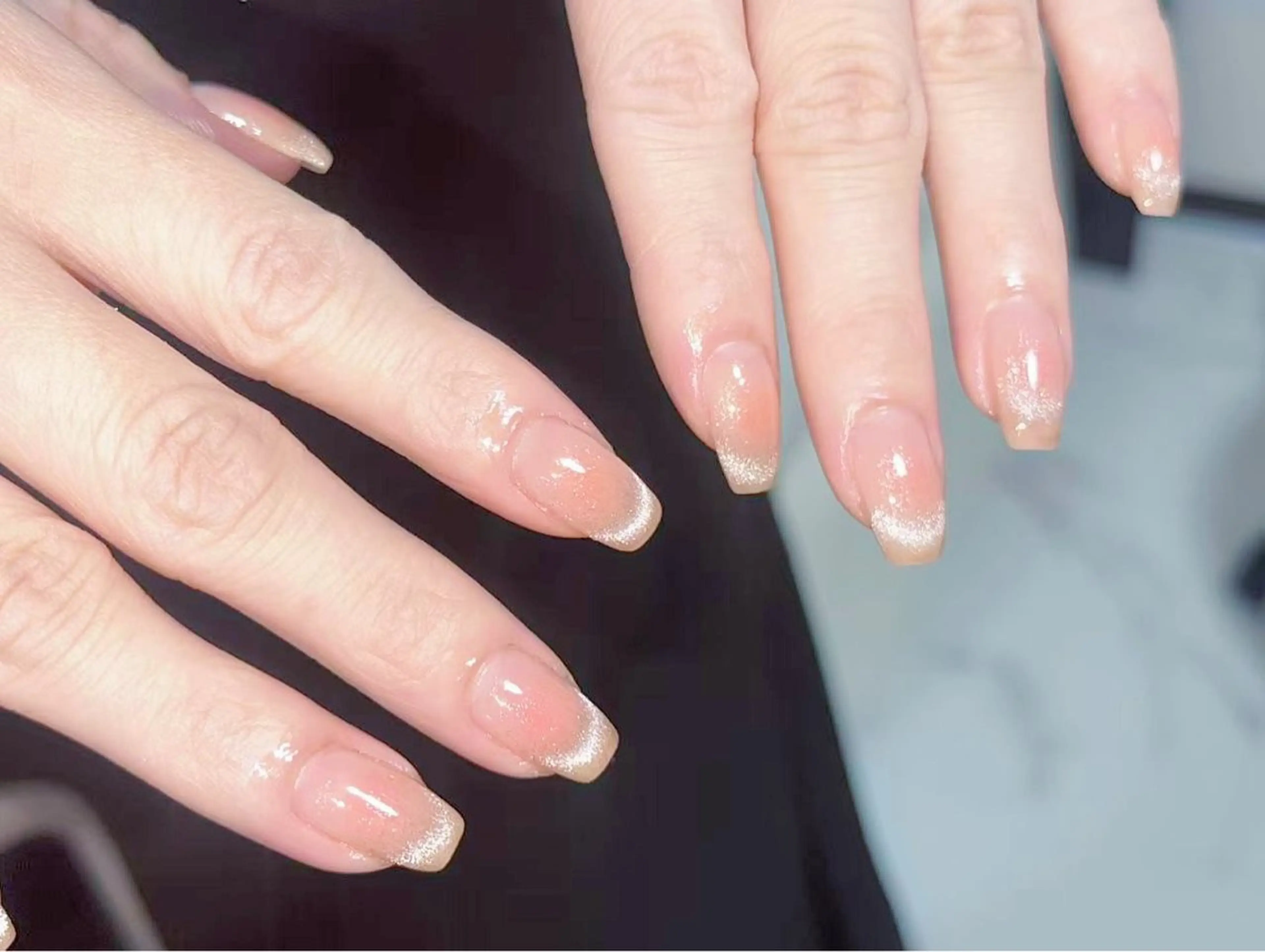 ネイル チークネイル 長さ出し フレンチネイル グラデーション マグネットネイル ハンドネイル ハンドケア ⭐️Dreamy Nail⭐️のネイルデザイン