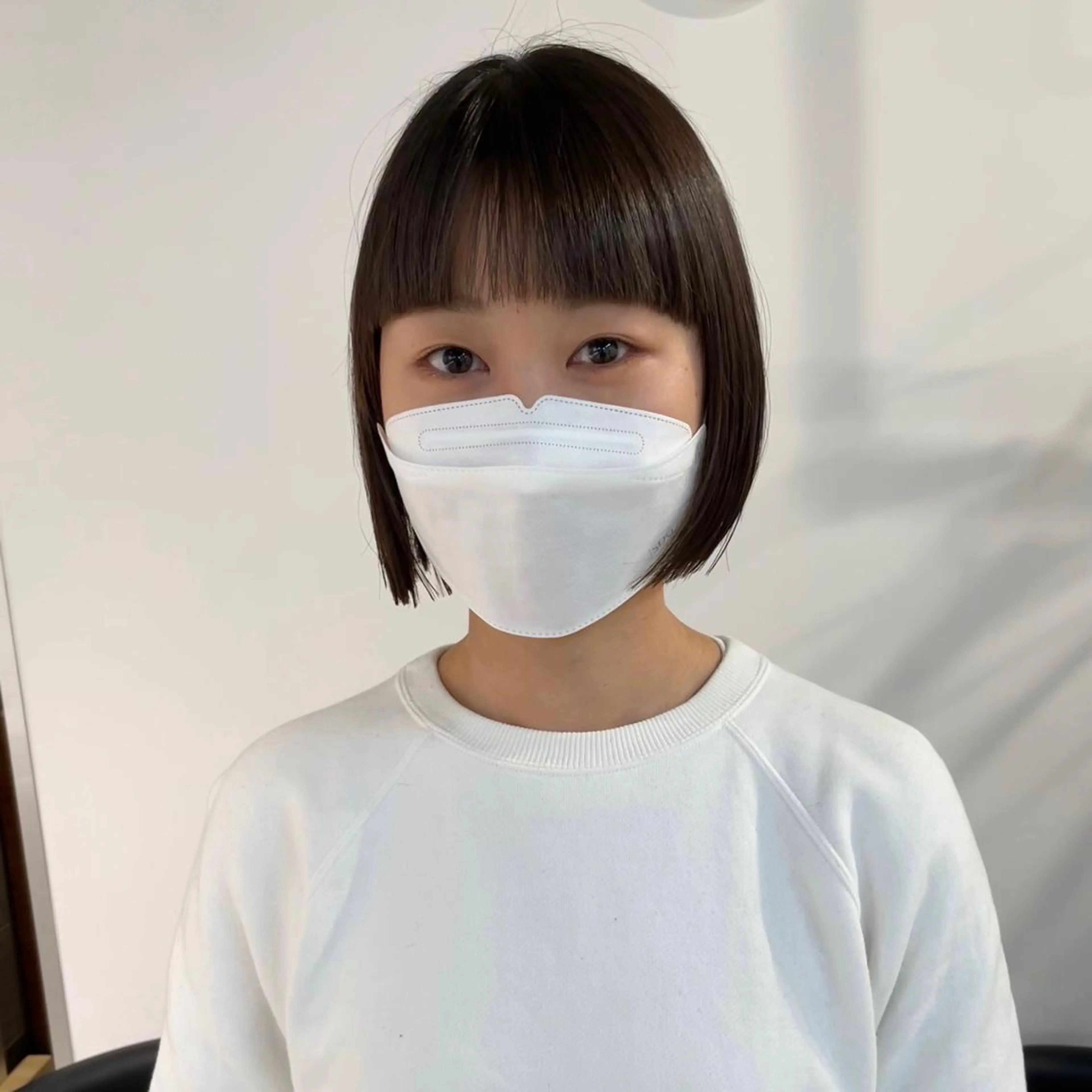 ミディアム ボブ ワイドバング カット ヘアカラー トリートメント fit/ madokaのヘアスタイル