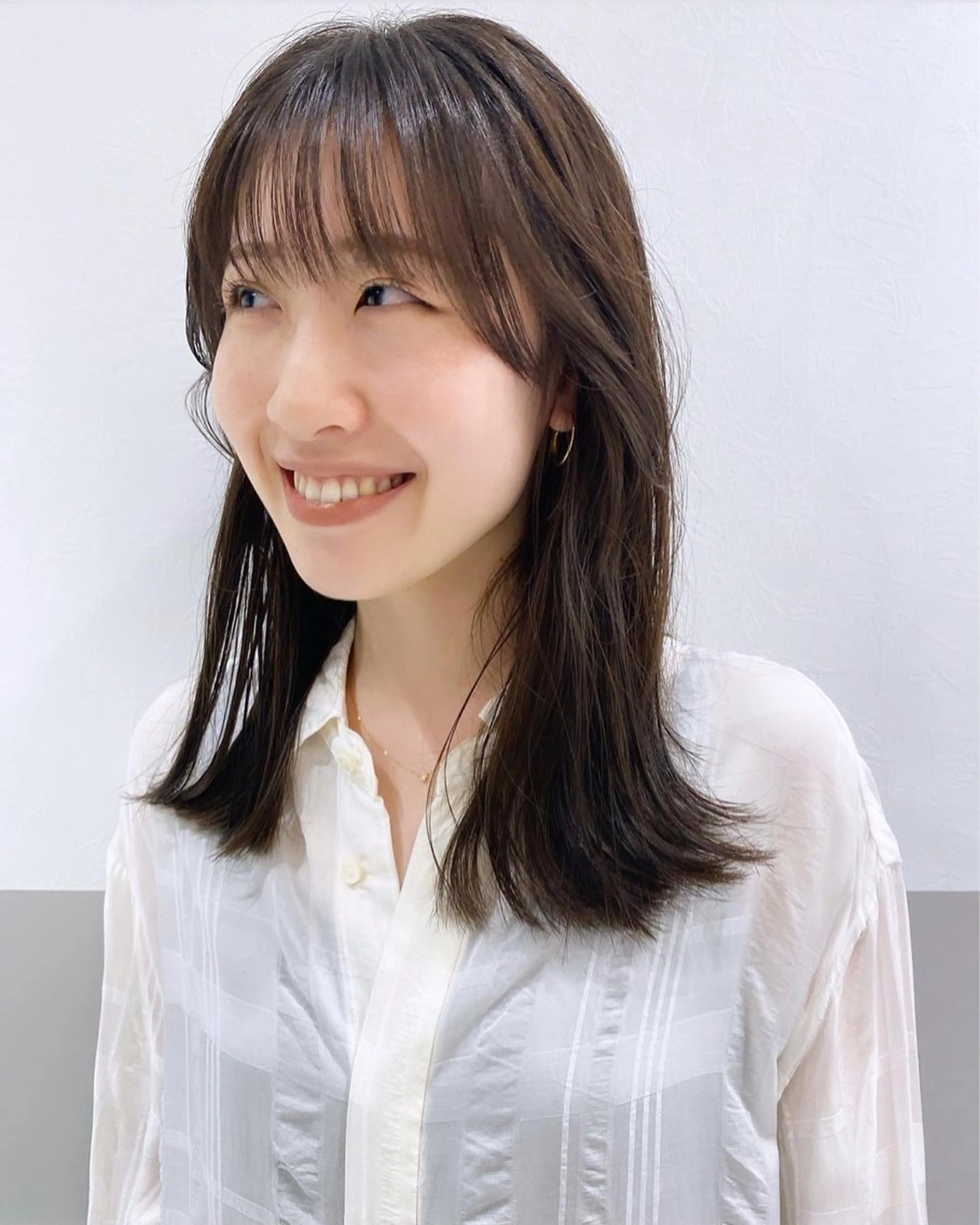 セミロング カット ヘアカラー トリートメント ヘッドスパ 自由が丘最多の口コミ 美容師✨生板🌿のヘアスタイル