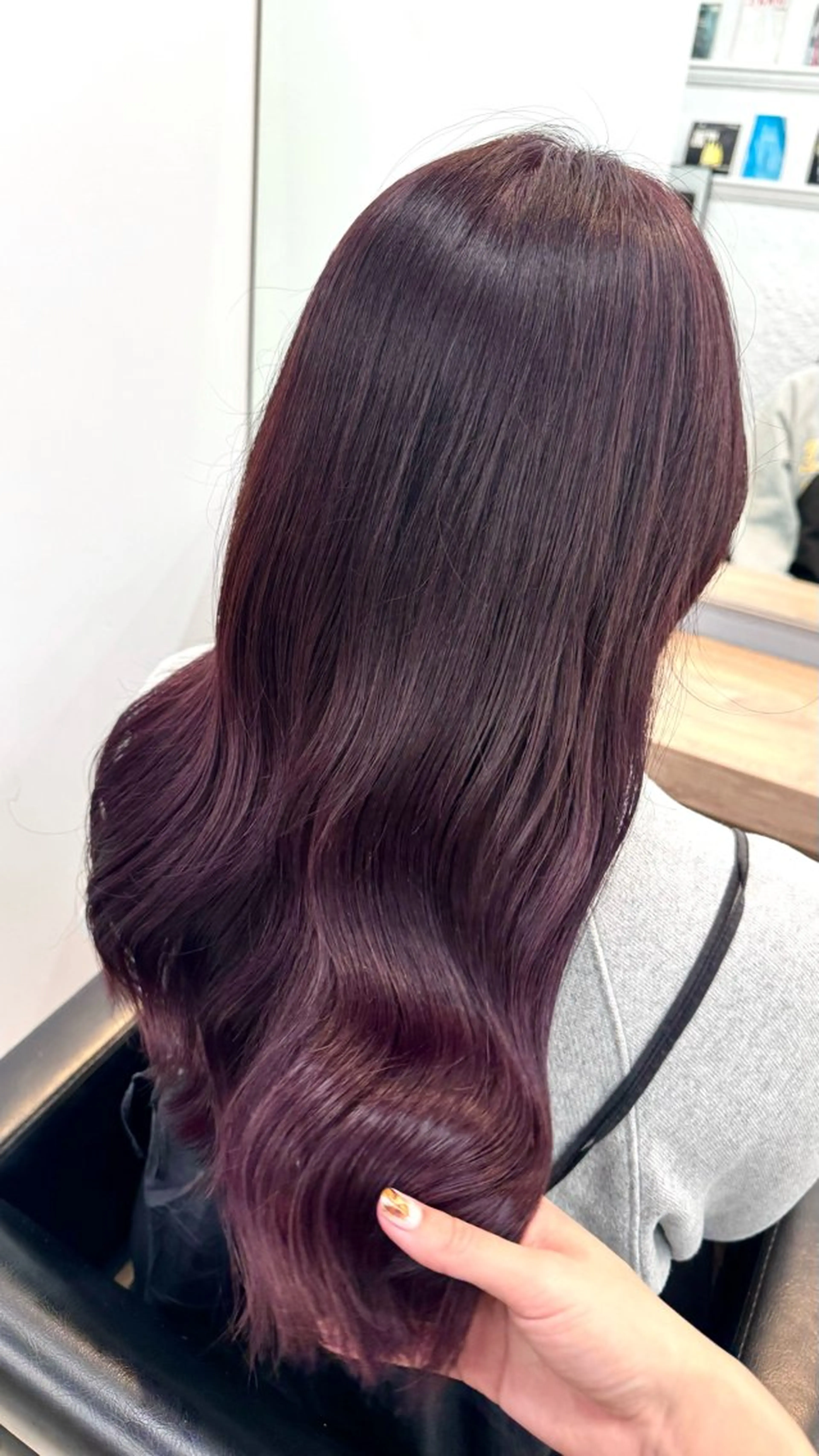 ミディアム カラー ヘアアレンジ 暖色ダブルカラーボブ レイヤー🌈AINAのヘアスタイル
