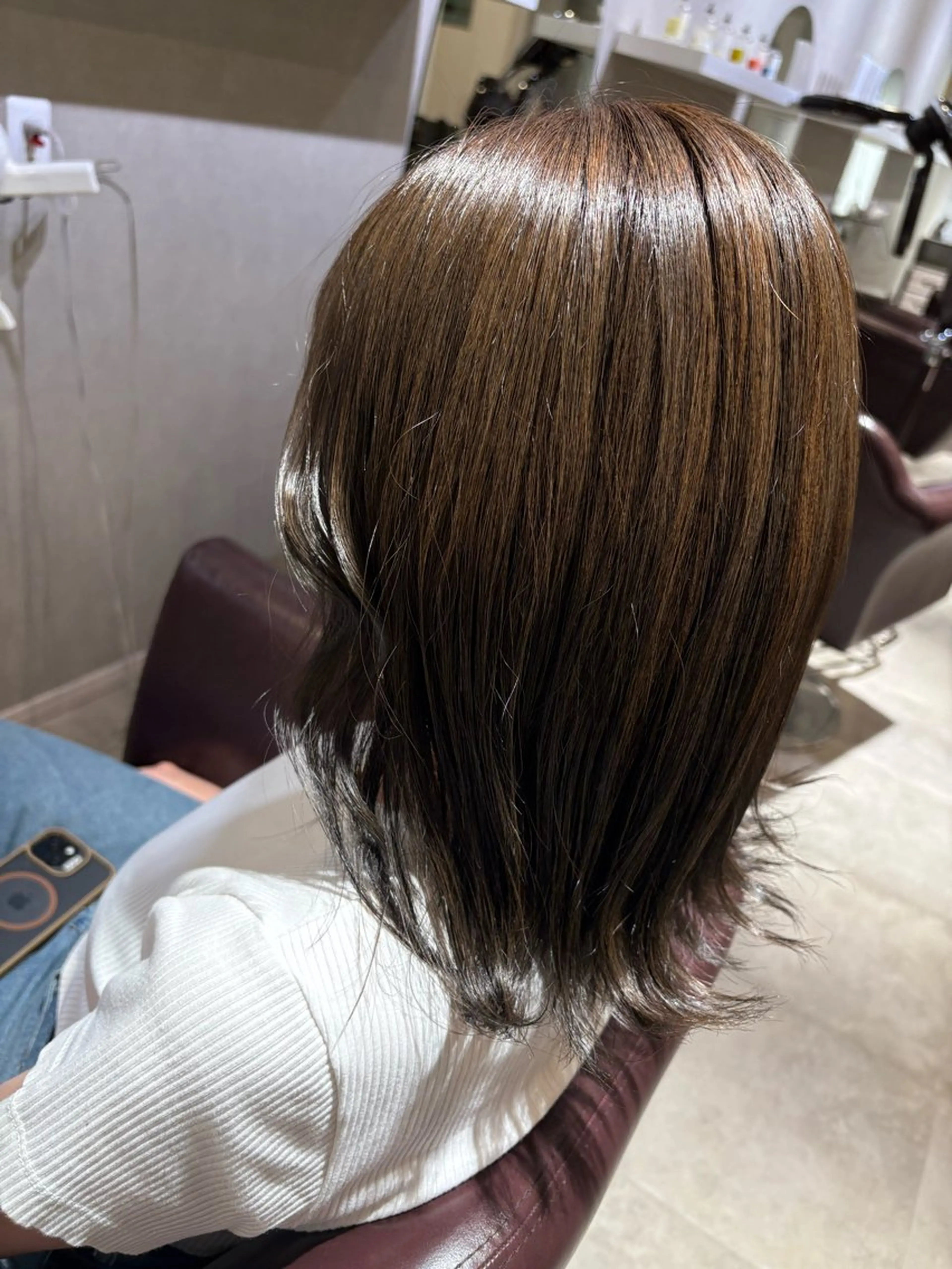 ミディアム ヘアカラー トリートメント Calbari 鎌田美歩のヘアスタイル
