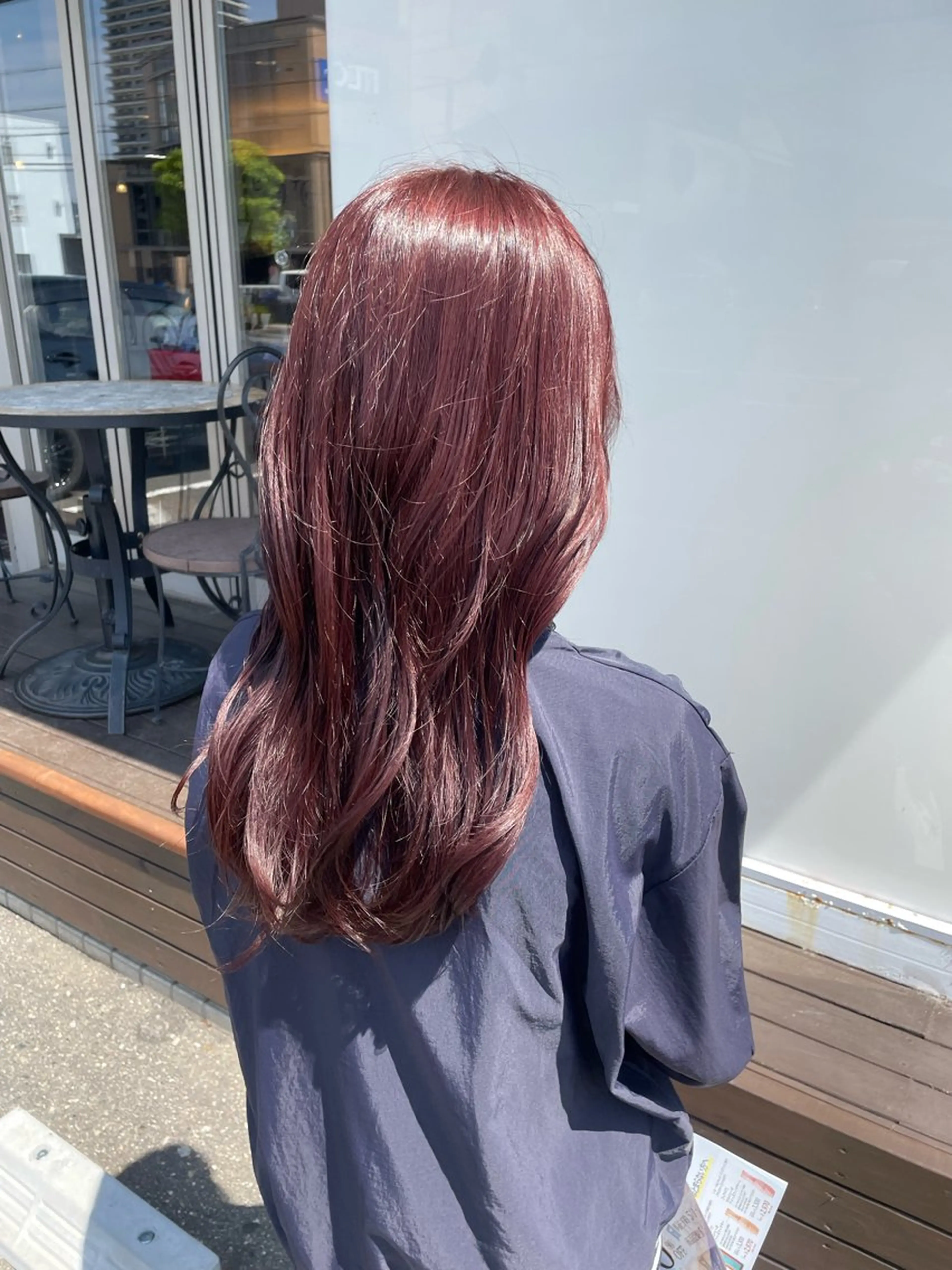 セミロング カラー ヘアカラー 🍊うる艶暖色カラー ボブ🍓マツパまゆかのヘアスタイル