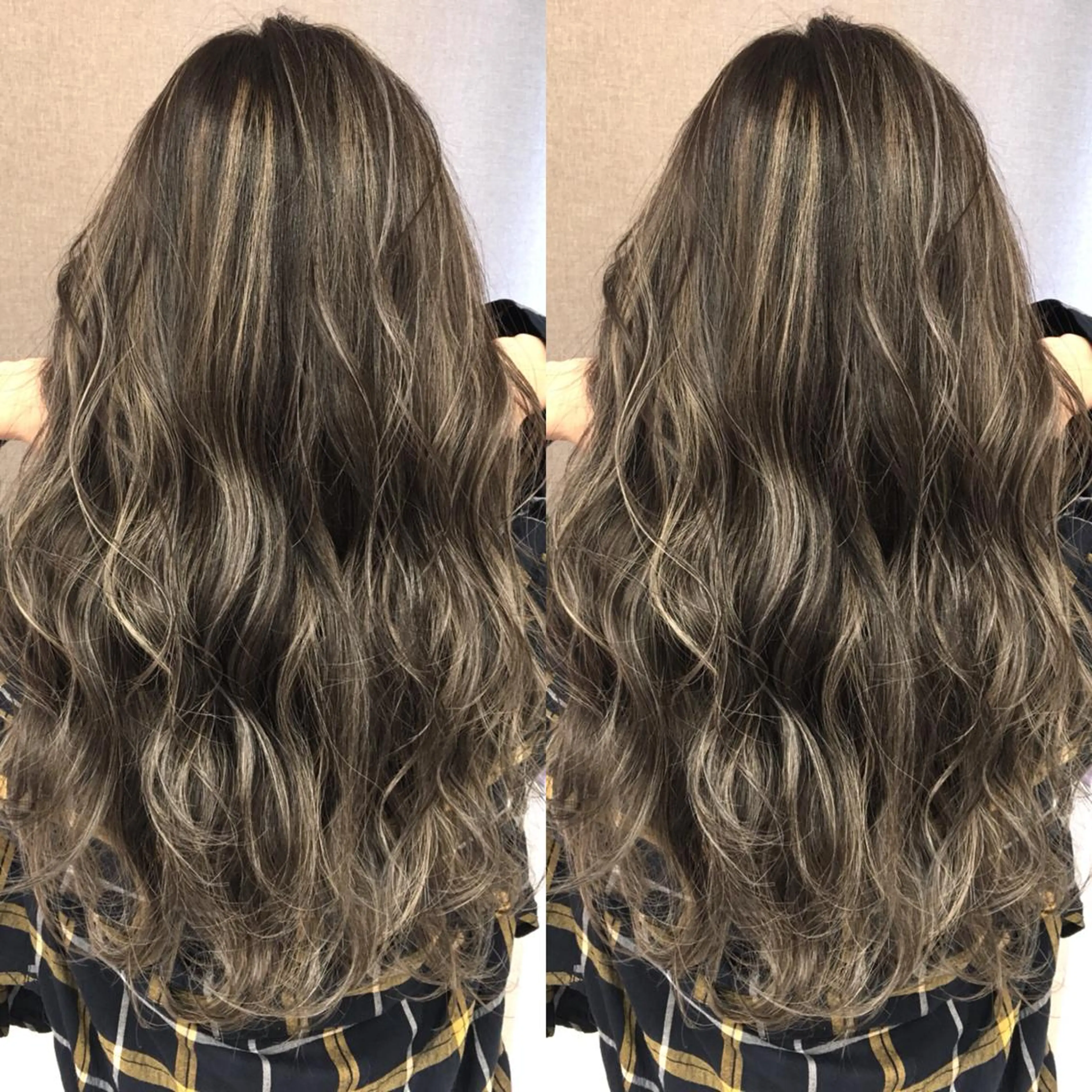 ロング カラー ベージュカラー ハイライトカラー 3Dハイライト ハイライト ヘアカラー トリートメント 井上 一平のヘアスタイル