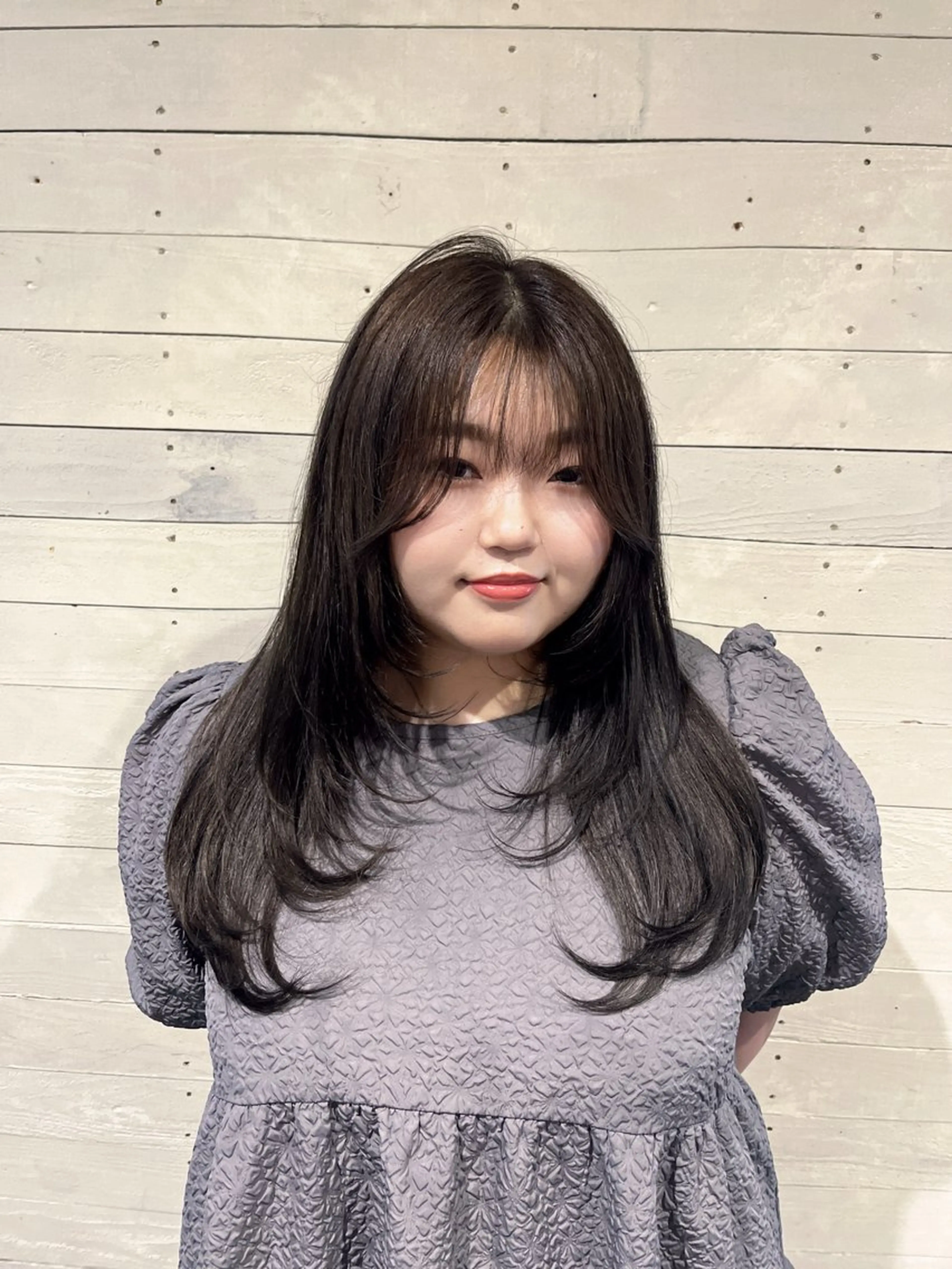 ロング カラー 松本 沙城のヘアスタイル