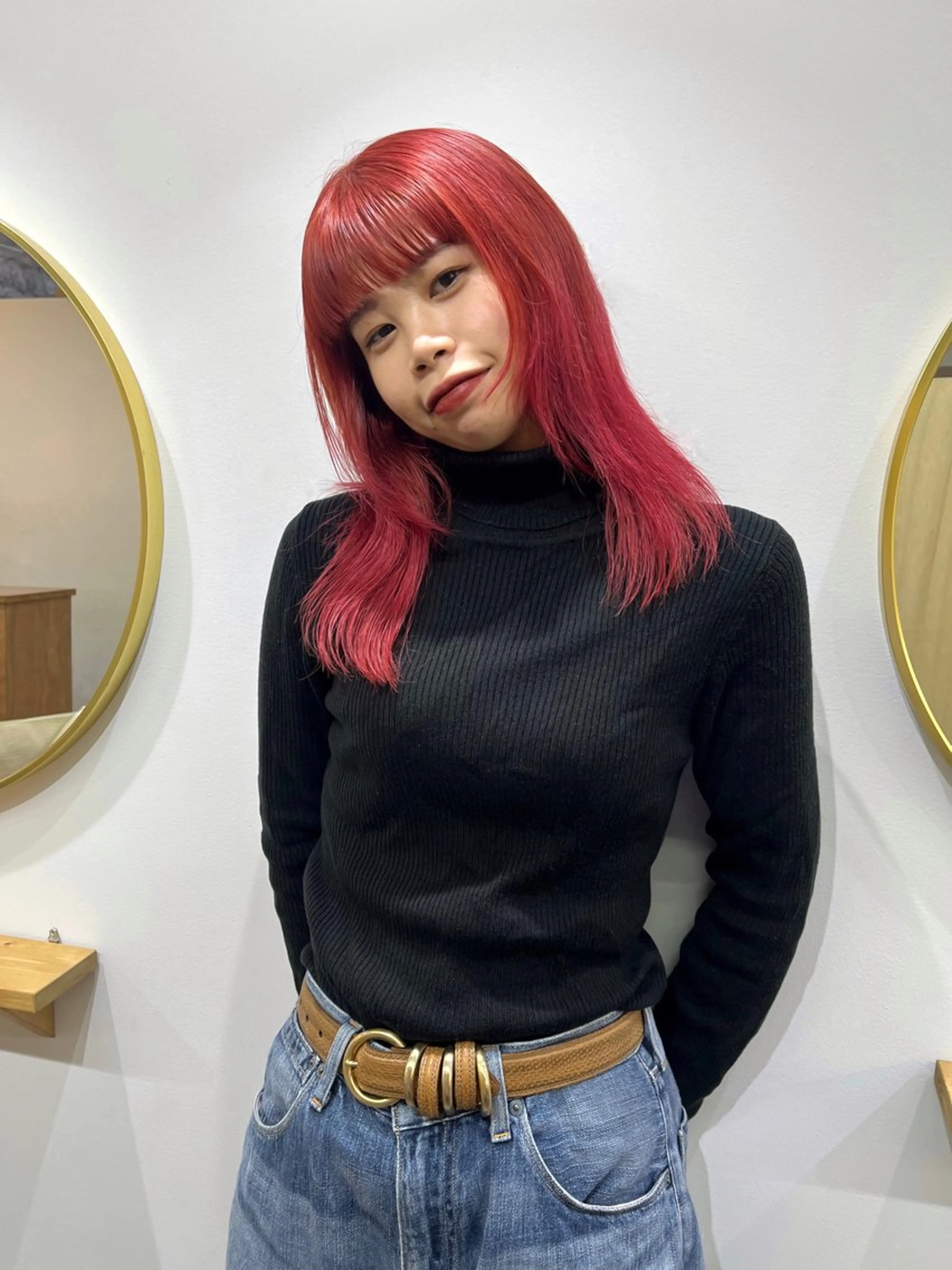 セミロング カラー カット ヘアカラー トリートメント ハイトーン/心斎橋/ honomiのヘアスタイル