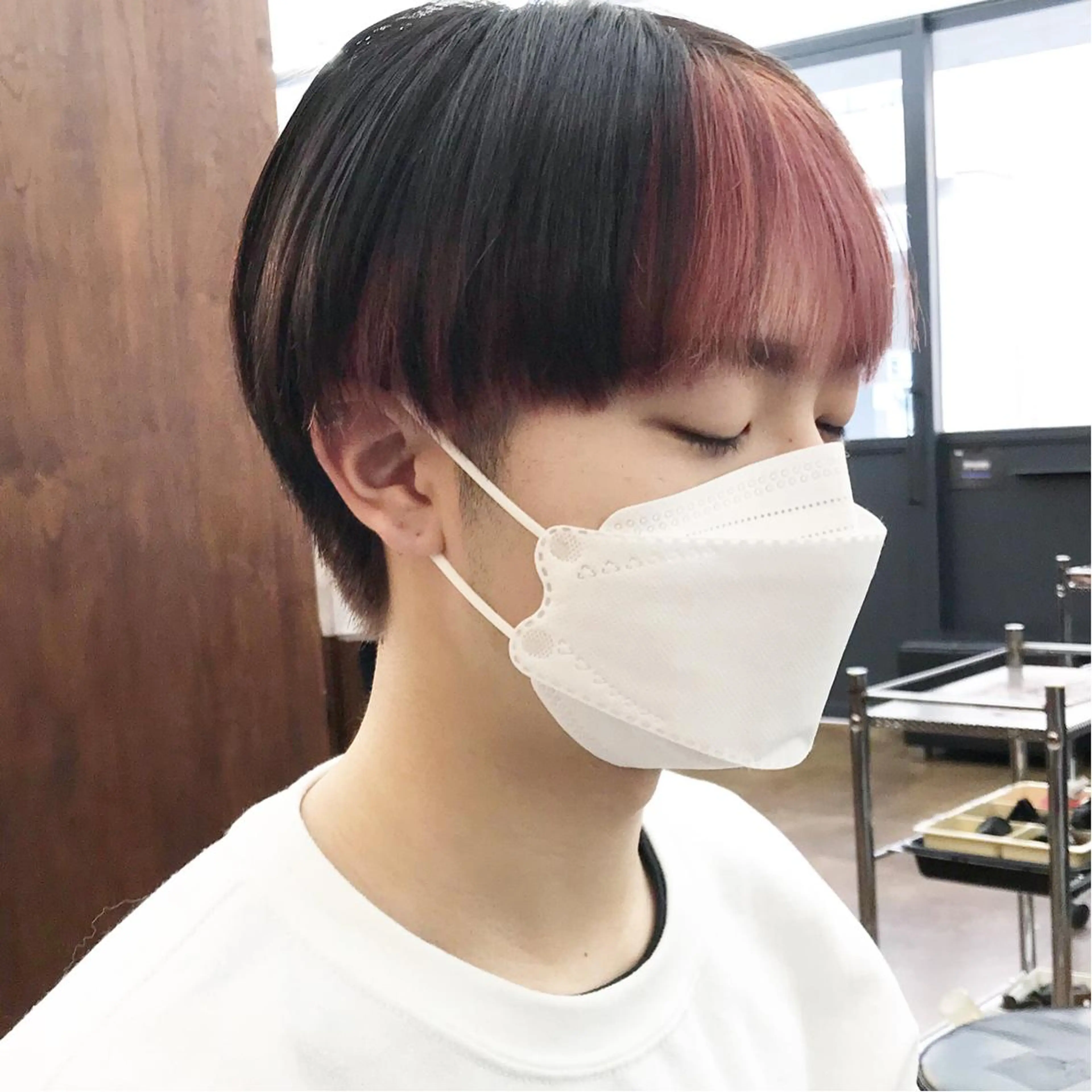 ショート カラー メンズ メンズブリーチ メンズインナーカラー マッシュ ミストバング ブリーチ ✂︎ウルフ・ショート ✂︎MIKUNIのヘアスタイル