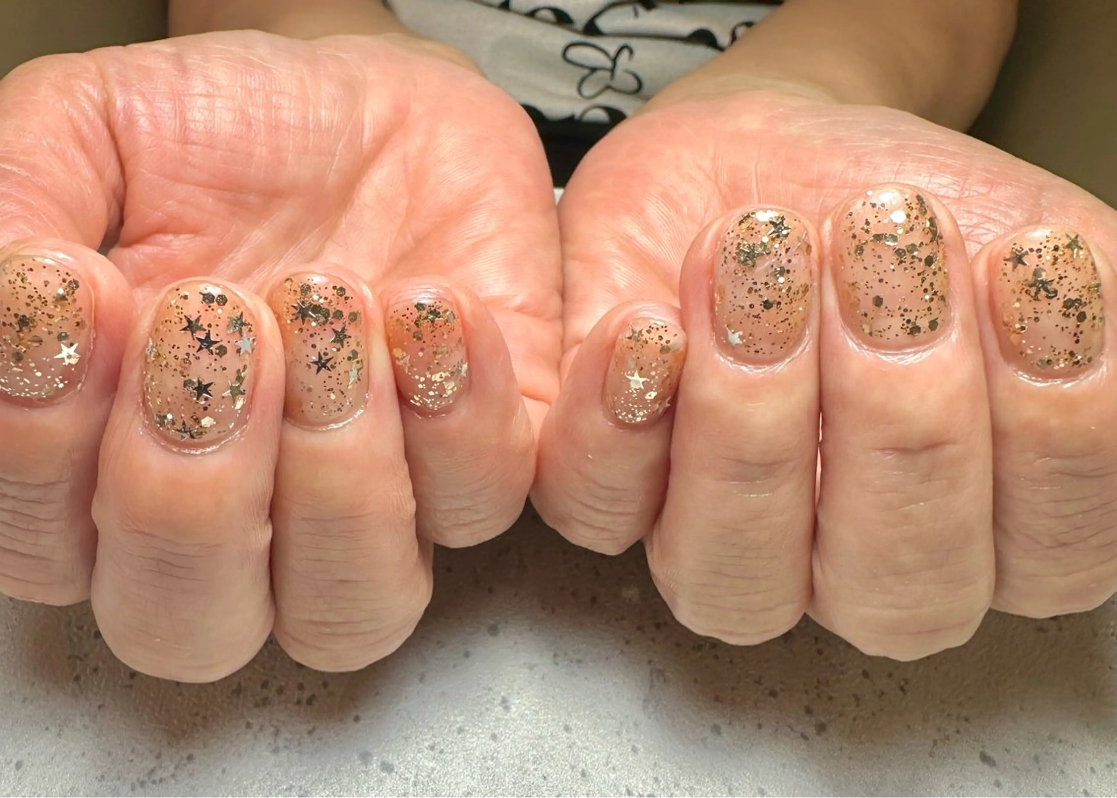 ネイル ラメ(グリッター) ハンドネイル フットネイル GéRanium Harukaのネイルデザイン