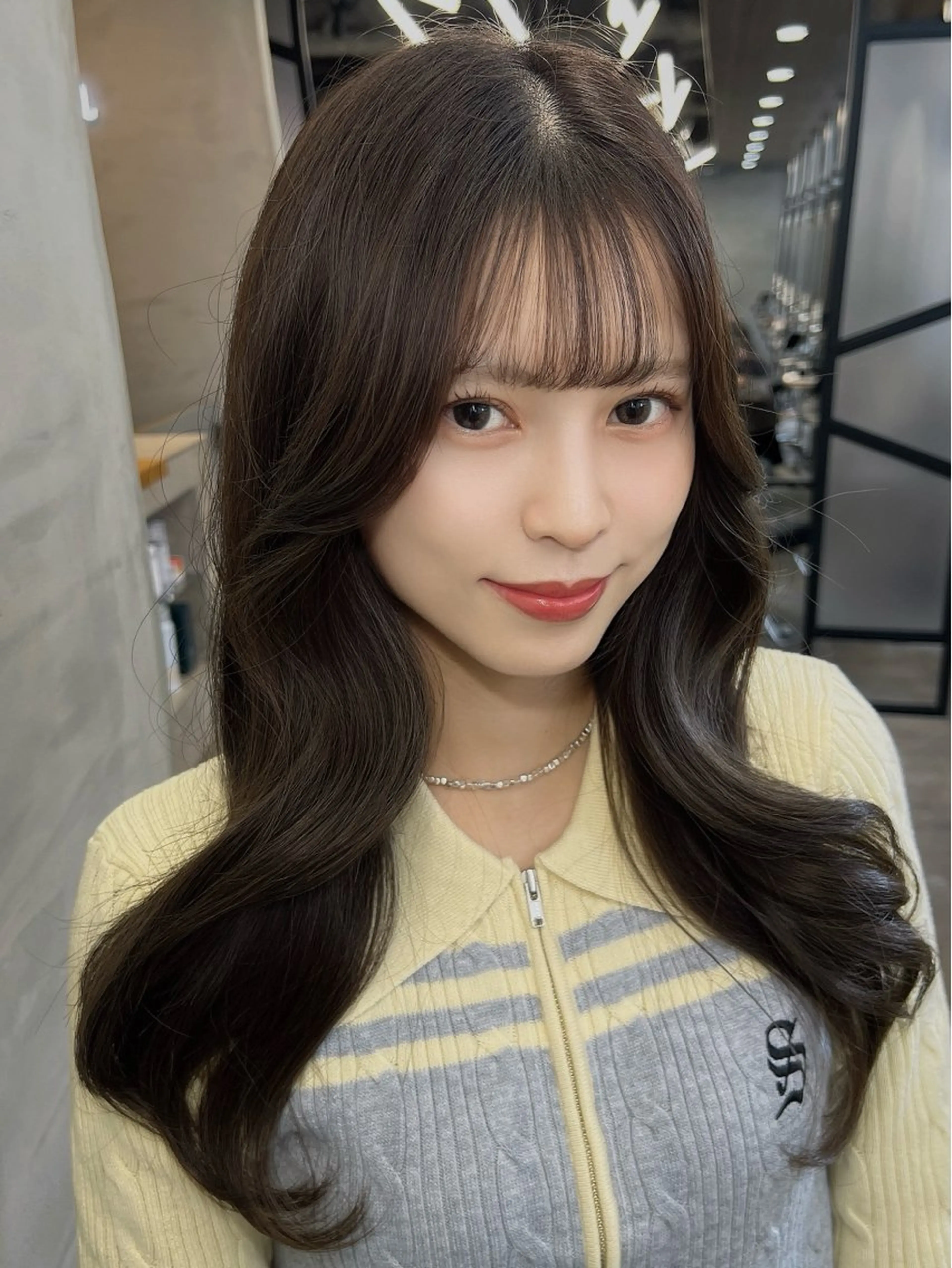 セミロング カラー ブラウンカラー 髪質改善 カット ヘアカラー トリートメント 艶カラー/髪質改善 /韓国レイヤー/千葉のヘアスタイル