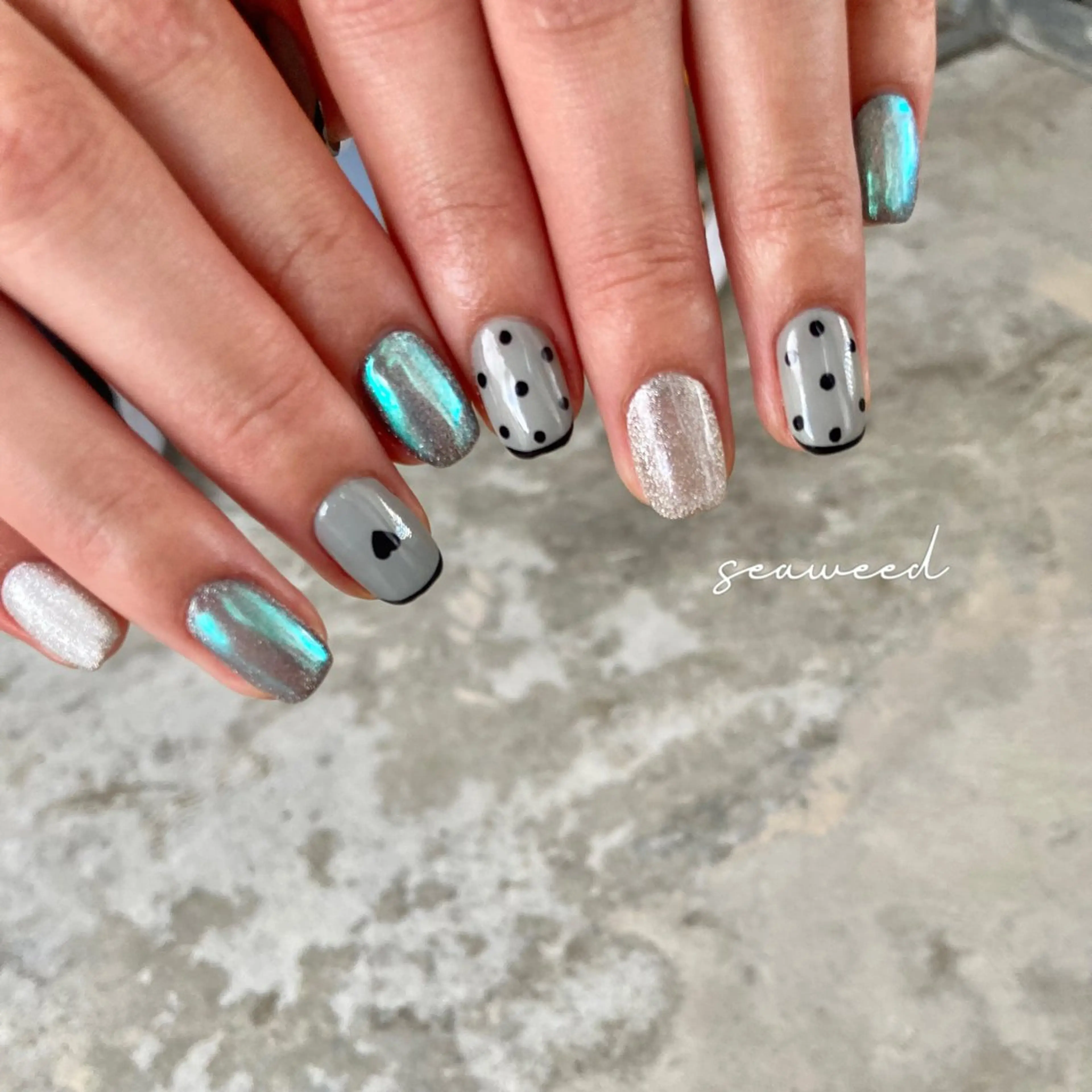 ネイル ハンドネイル seaweed nailのネイルデザイン