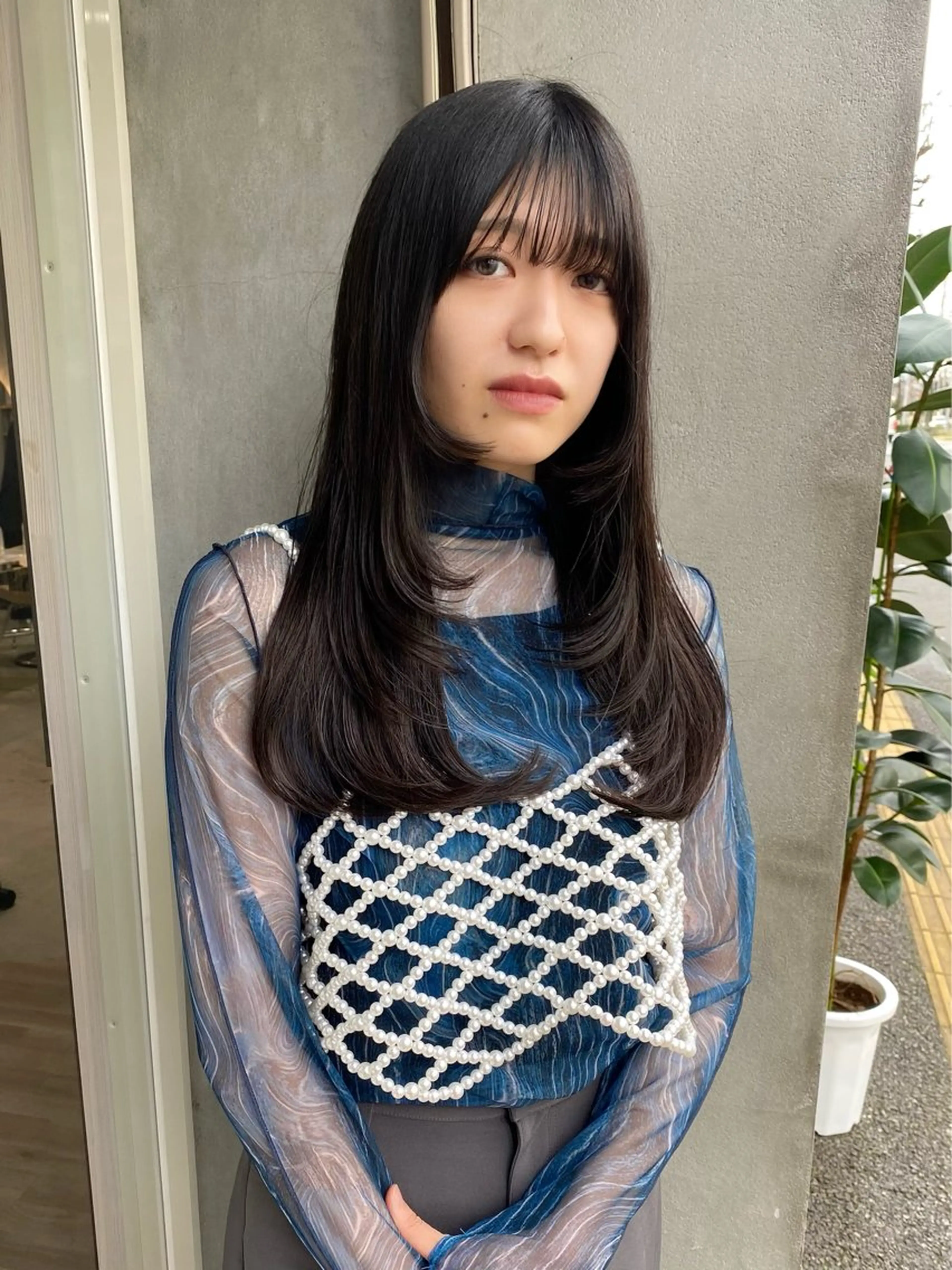 ロング カラー ロングレイヤー くせ毛 レイヤーカット ロング 縮毛矯正 yoroケイ🪐 レイヤーカットのヘアスタイル