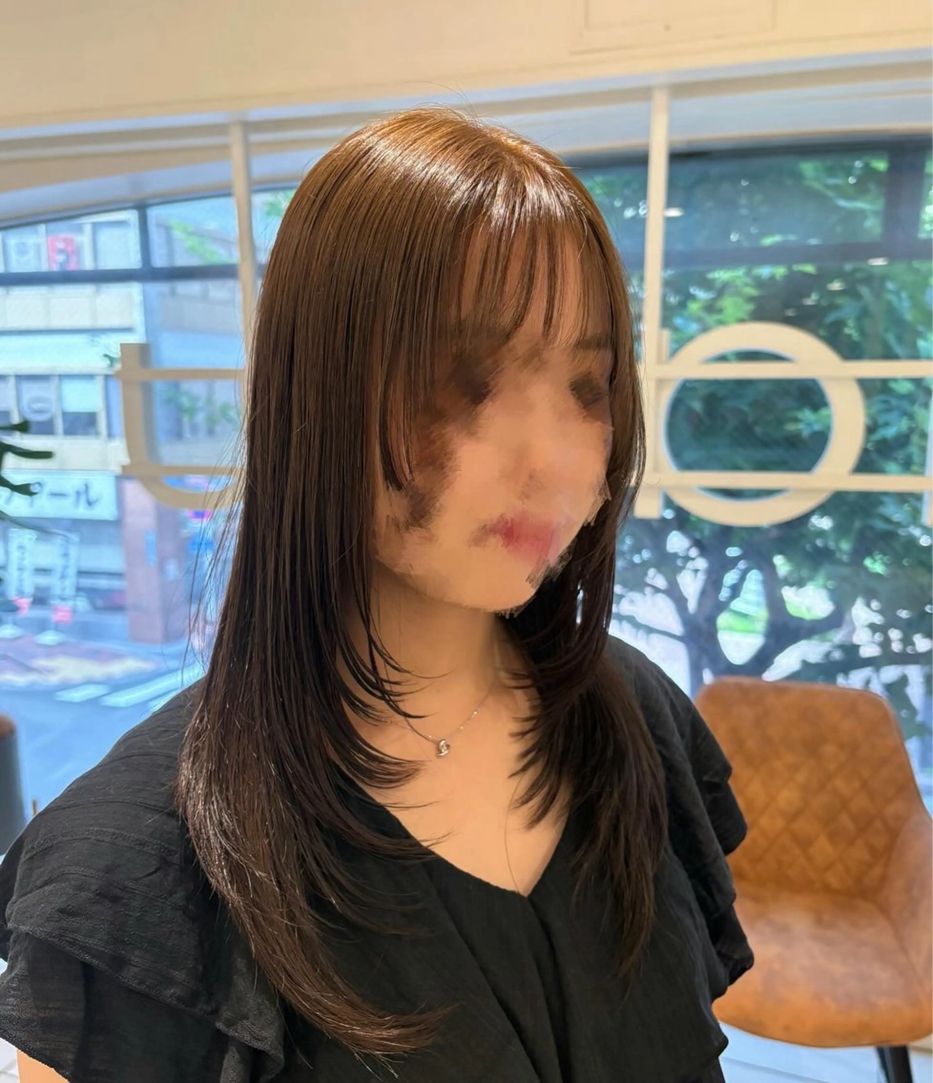 セミロング カラー カット ヘアカラー 美髪/艶髪×レイヤー カット/チホリのヘアスタイル
