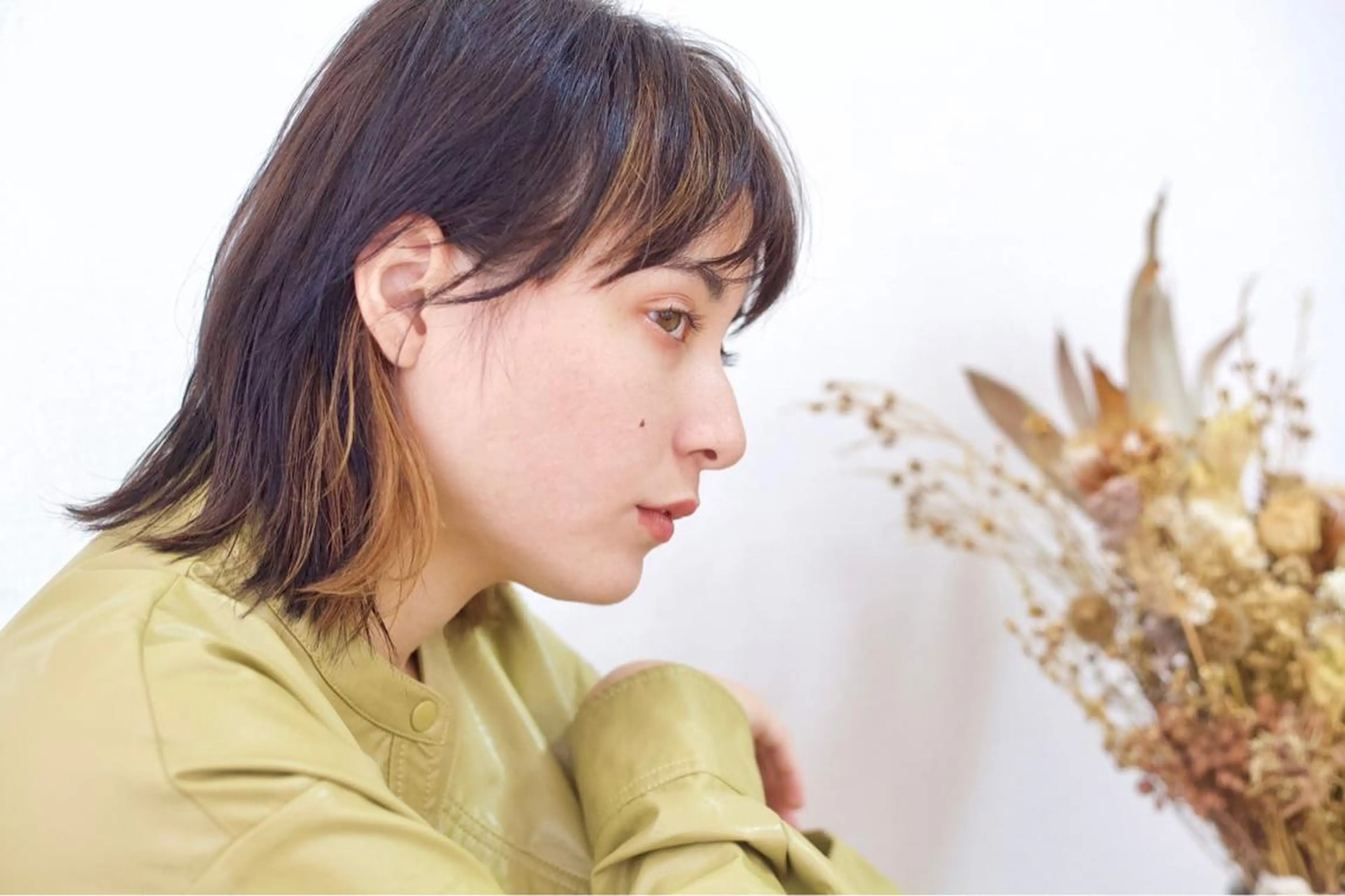 ショート カラー 切りっぱなしボブ デザインカラー ボブ カット ヘアカラー トリートメント エターナル所属・髪質改善特化 谷口祐綺のヘアスタイル