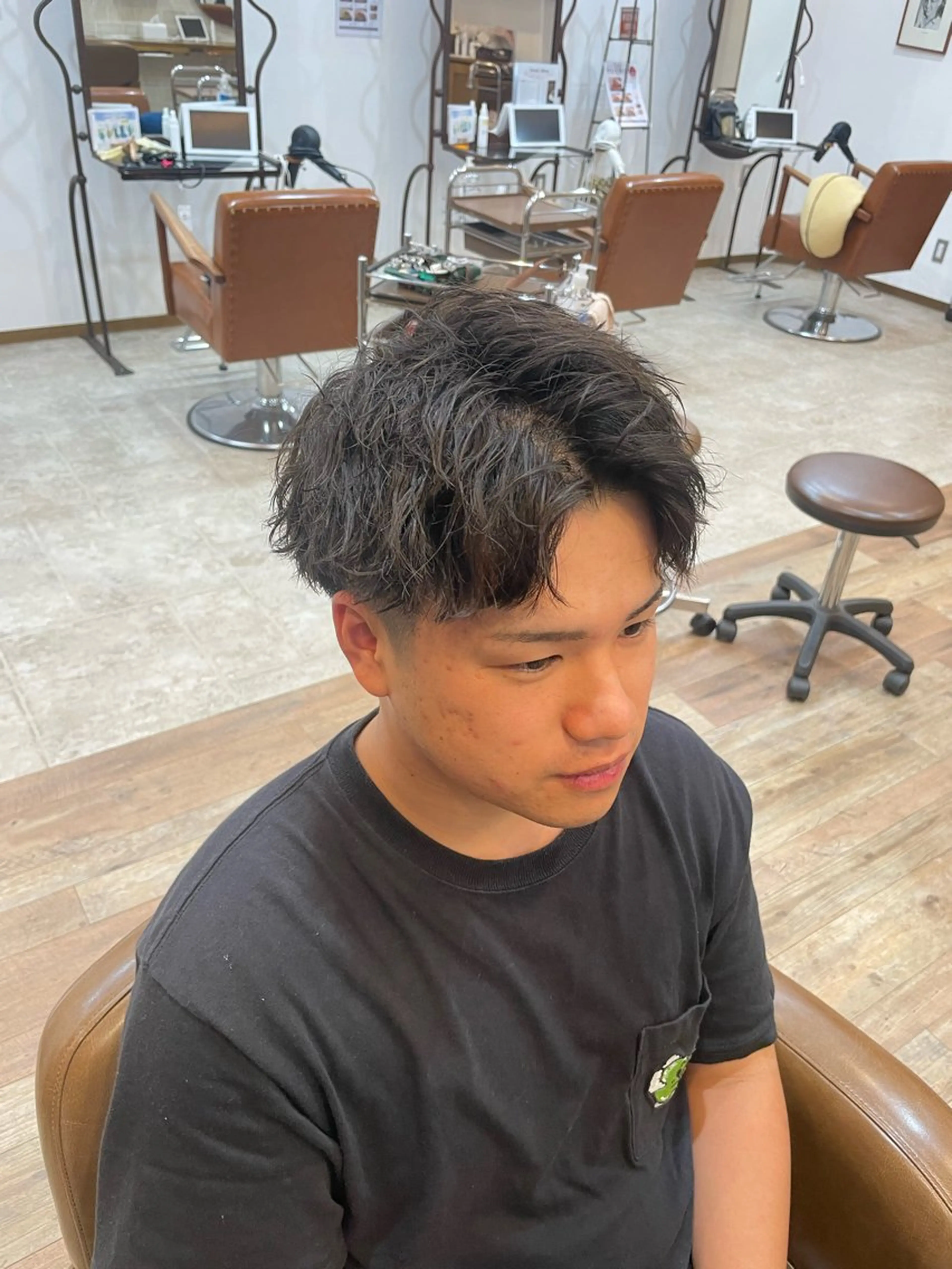 ショート パーマ メンズ カット特化型 美容師/栗本のヘアスタイル